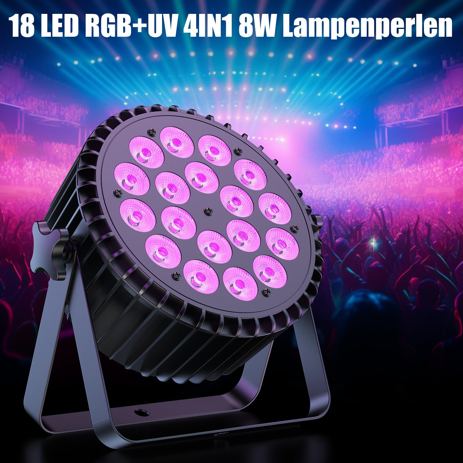 ZonQoonz Discolicht 144W UV+RGB LED Par-Scheinwerfer DMX für DJs Hochzeitsfeiern Bühnen