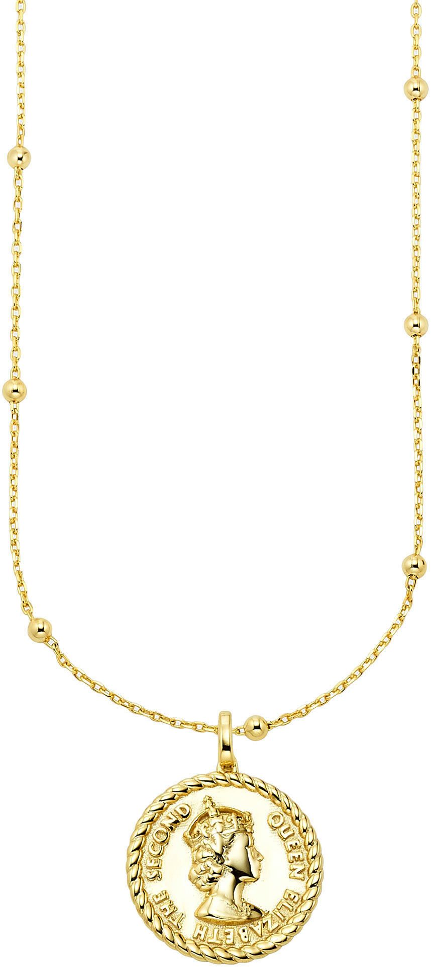 Kette mit Anhänger Schmuck Geschenk Silber 925 Halskette mit Münzanhänger