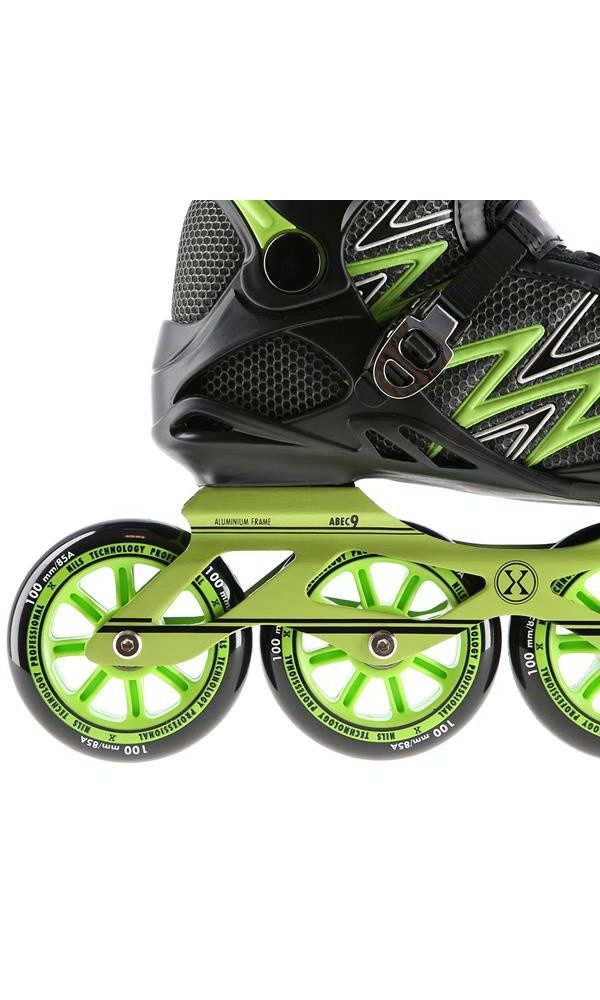 Nils Inlineskates Extreme NA8660 (Rollen: 100mm/85A, Kugellager: ABEC 9) schwarz/grün