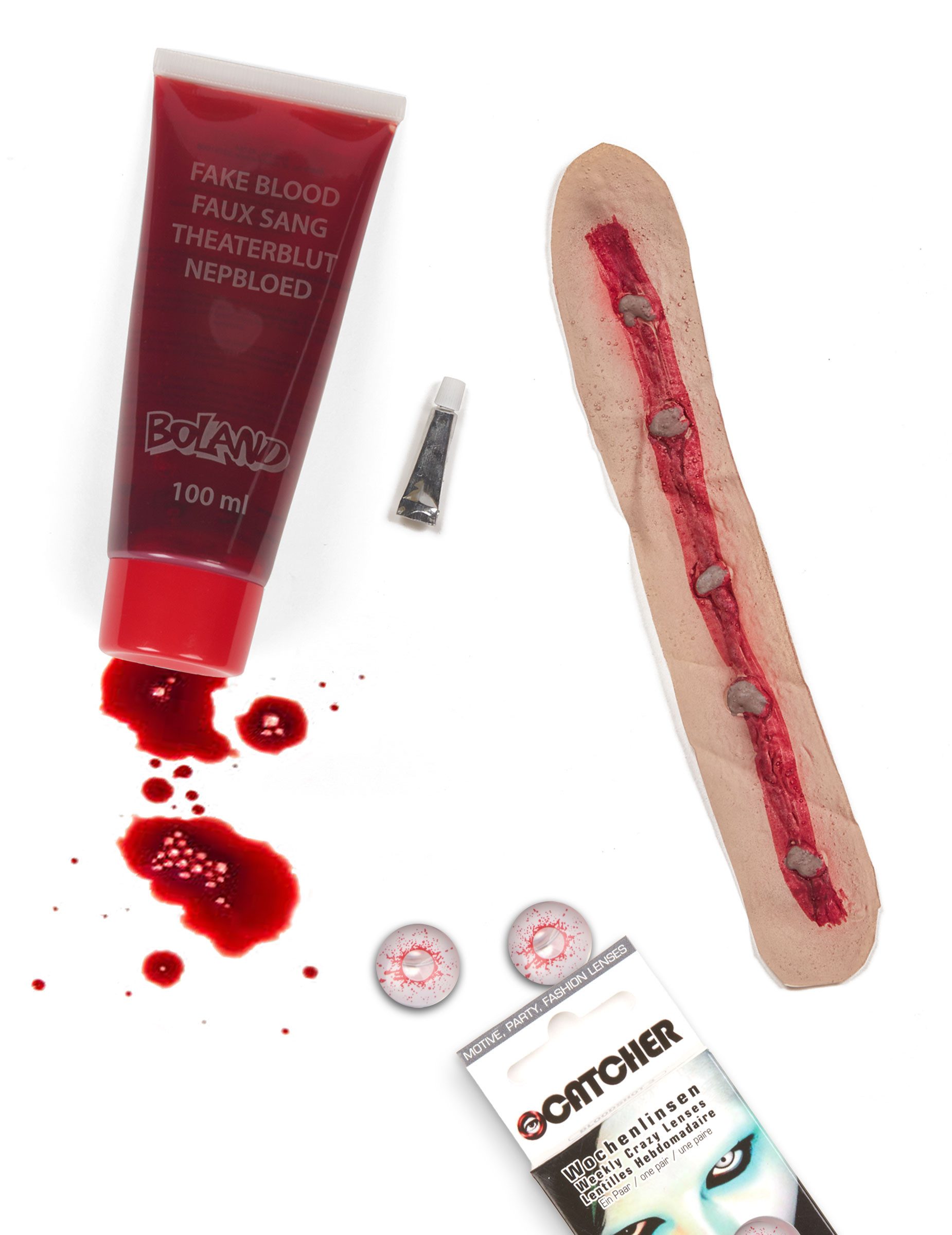 Kostüm Zombie-Accessoire-Set für Erwachsene