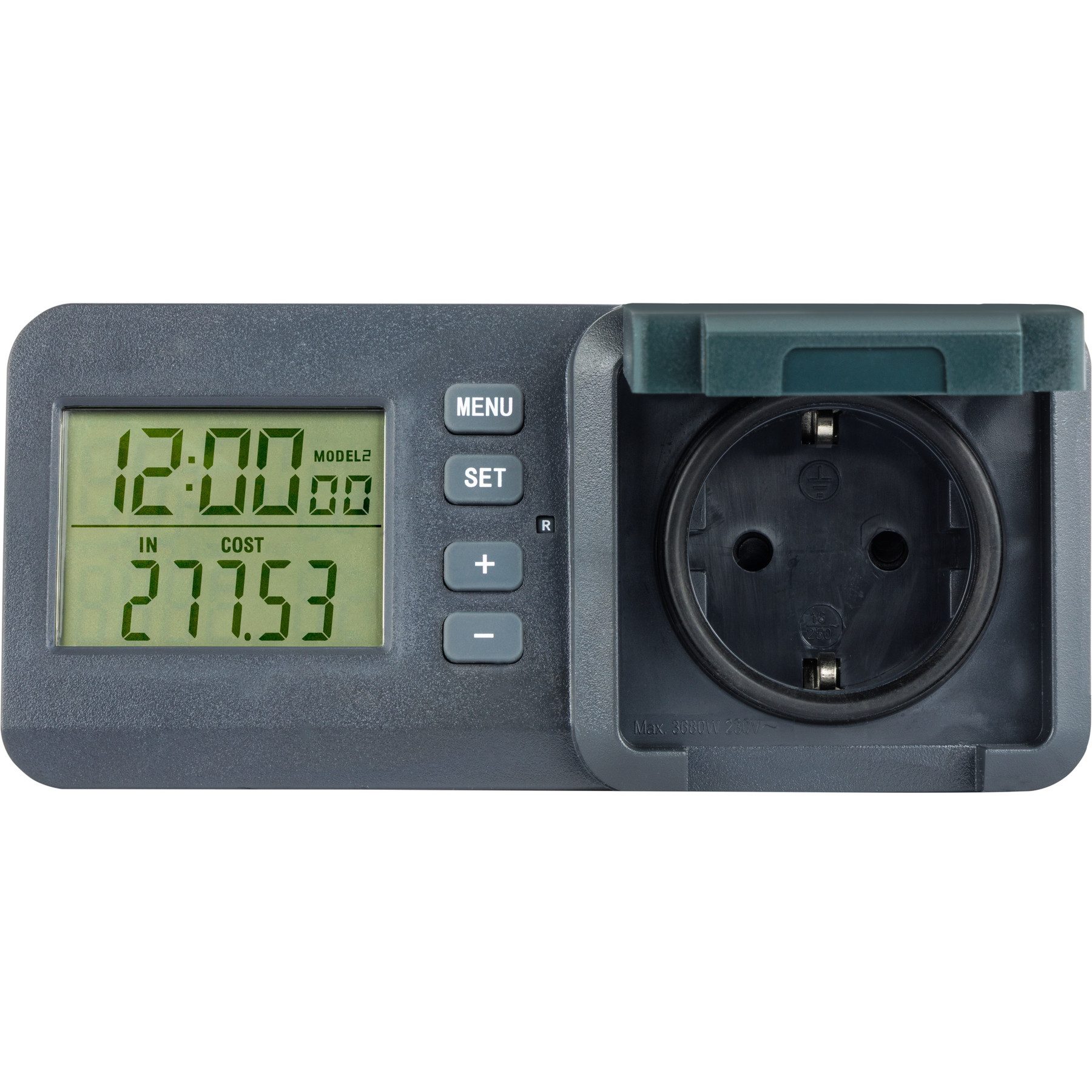 REV Energiekostenmessgerät REV Energiekostenmessgerät EP011CTL-GR, LCD-Display, IP44