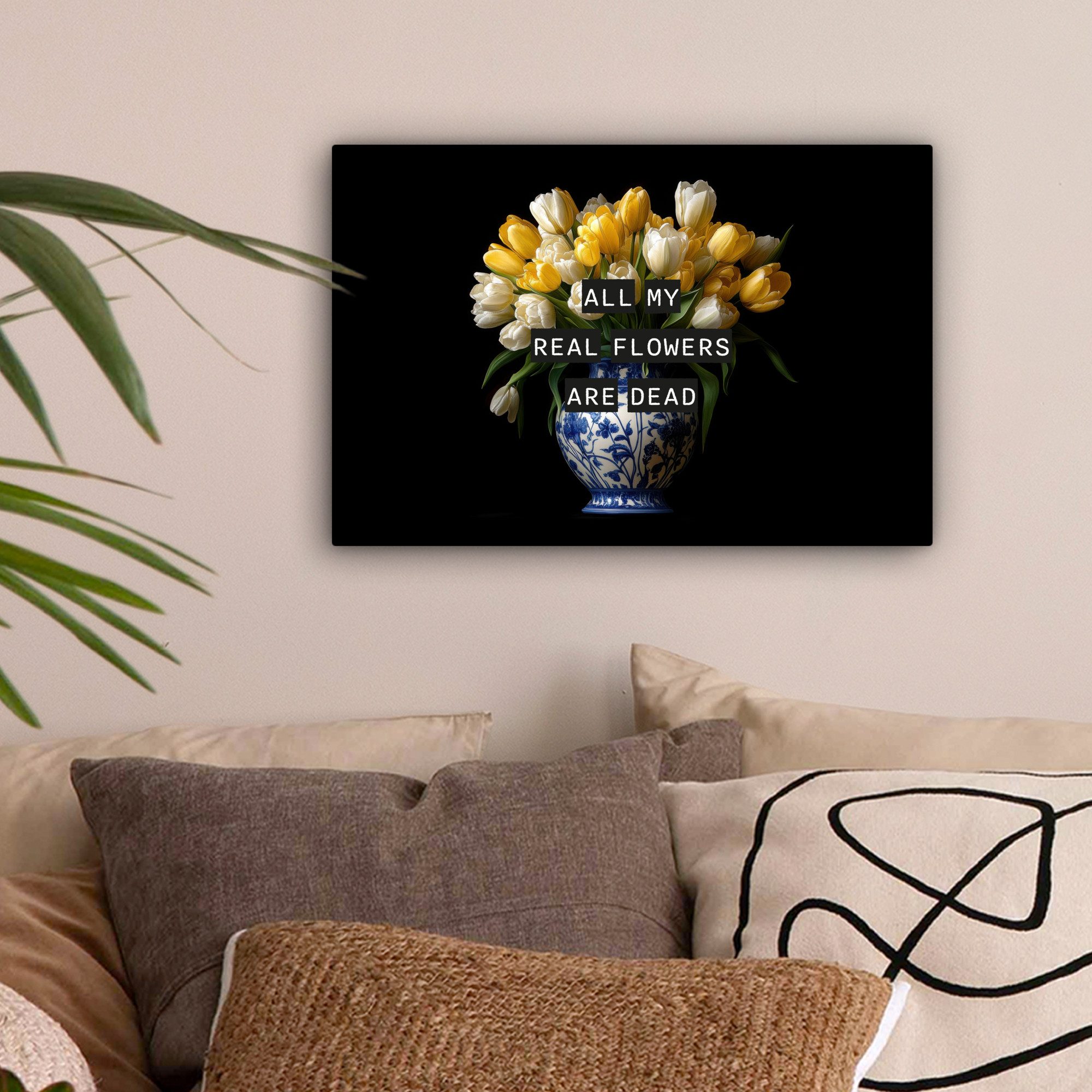 OneMillionCanvasses® Leinwandbild Zitate - Blume - günstig online kaufen
