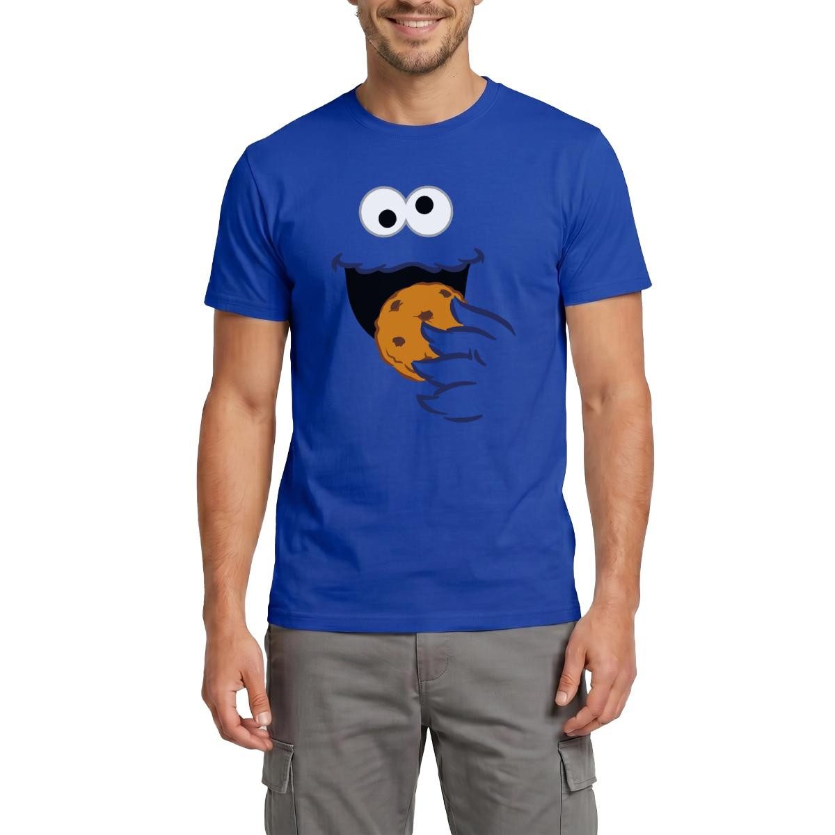 Spreadshirt T-Shirt Sesamstraße Kostüm Krümelmonster Männer T-Shirt (1-tlg)
