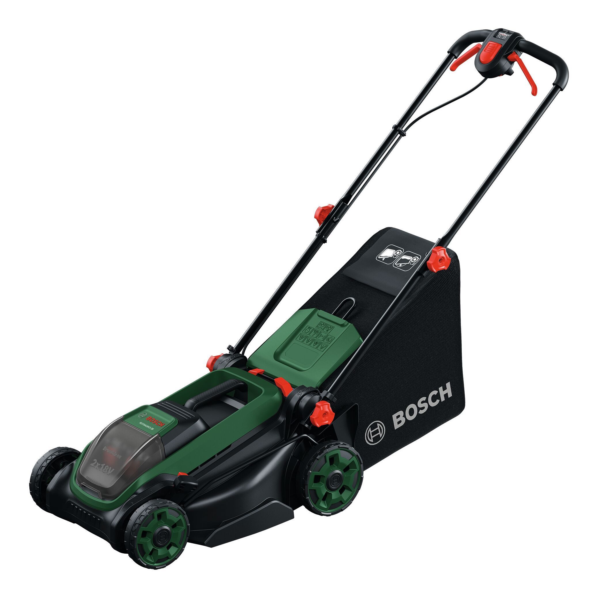 BOSCH Akkurasenmäher Rotak 18V2-38, 38 cm Schnittbreite, Ohne Akku - im Karton