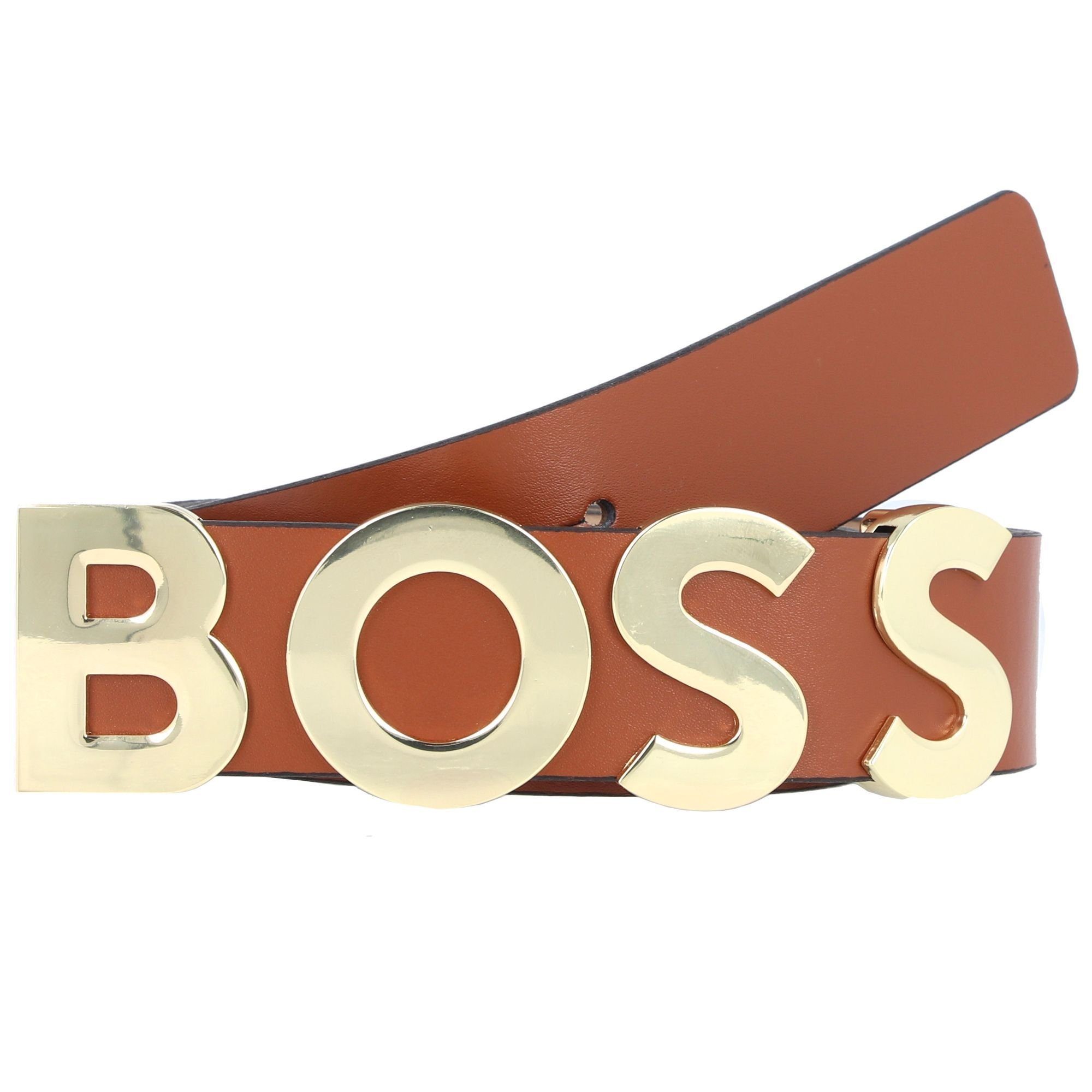 BOSS Ledergürtel Boss-Bold Koppelverschluss rust copper