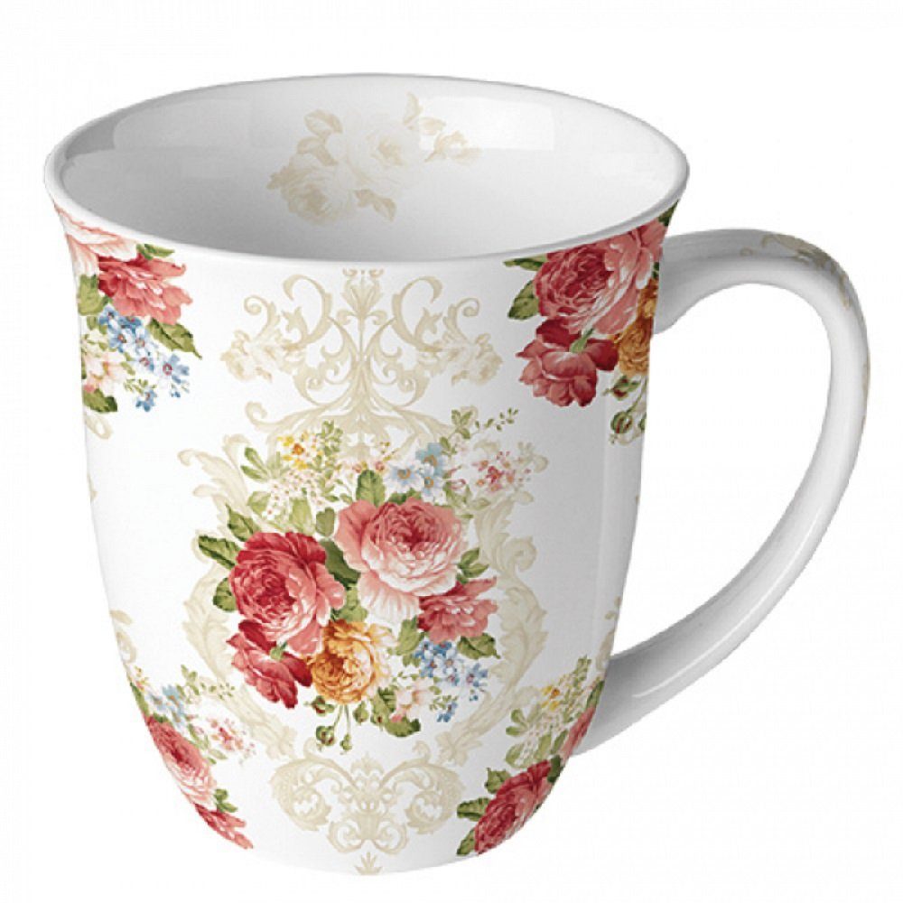 Becher Blumen, Rosen, Pflanzen, Sommer, Frühling, Tasse, Kollektion