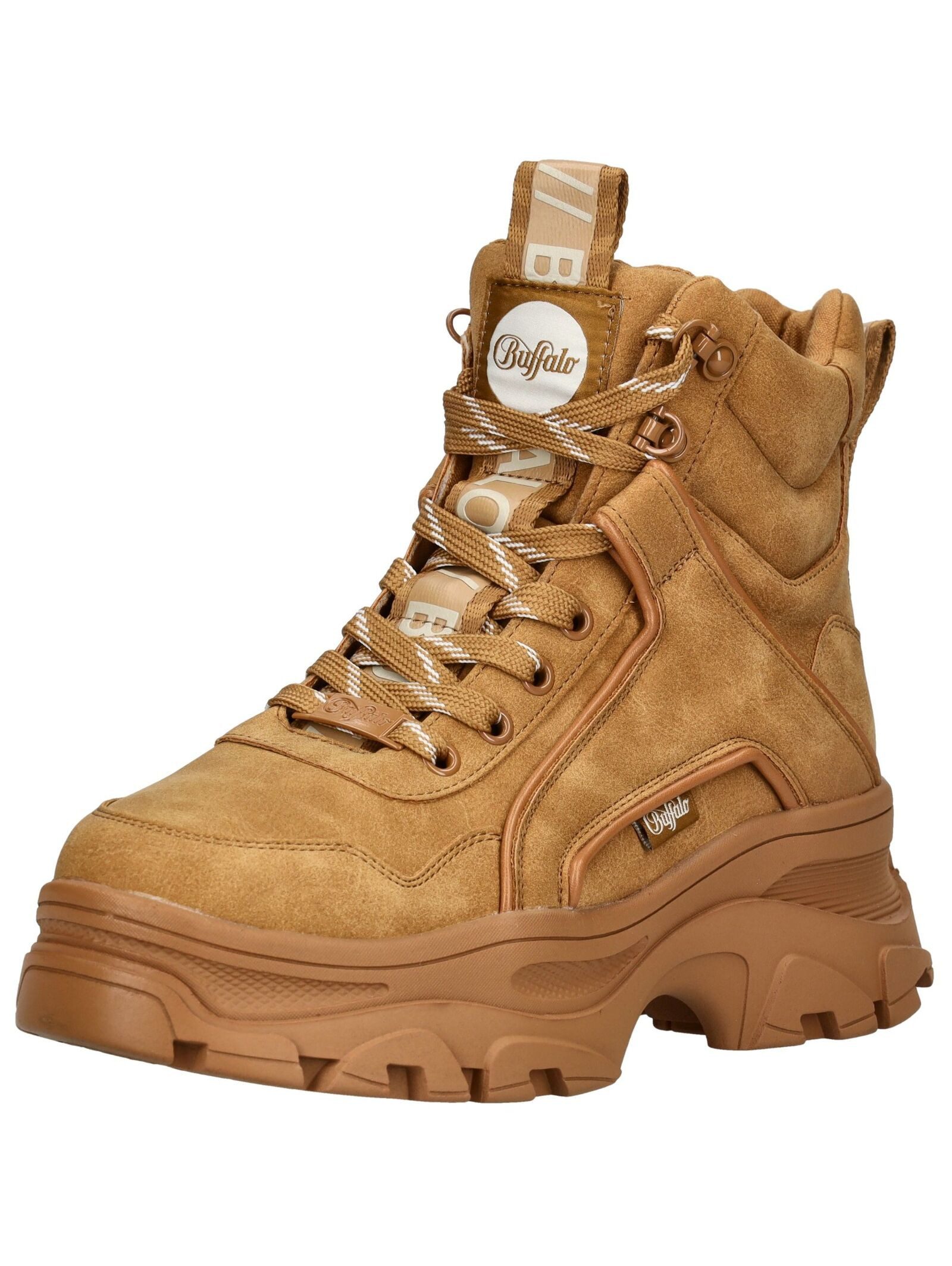 Buffalo Buffalo Stiefelette Lederimitat Schnürstiefelette