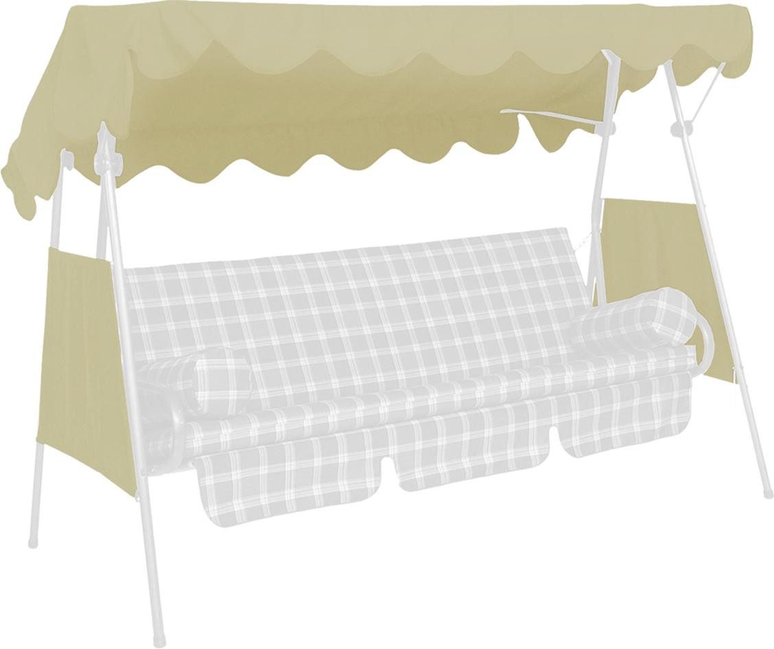 ANGERER Freizeitmöbel GmbH Hollywoodschaukelersatzdach Ersatz Sonnendach beige, (1 Stück, inkl. 2 Seitenteile), für Dachgestänge von ca. 200 x 120 cm