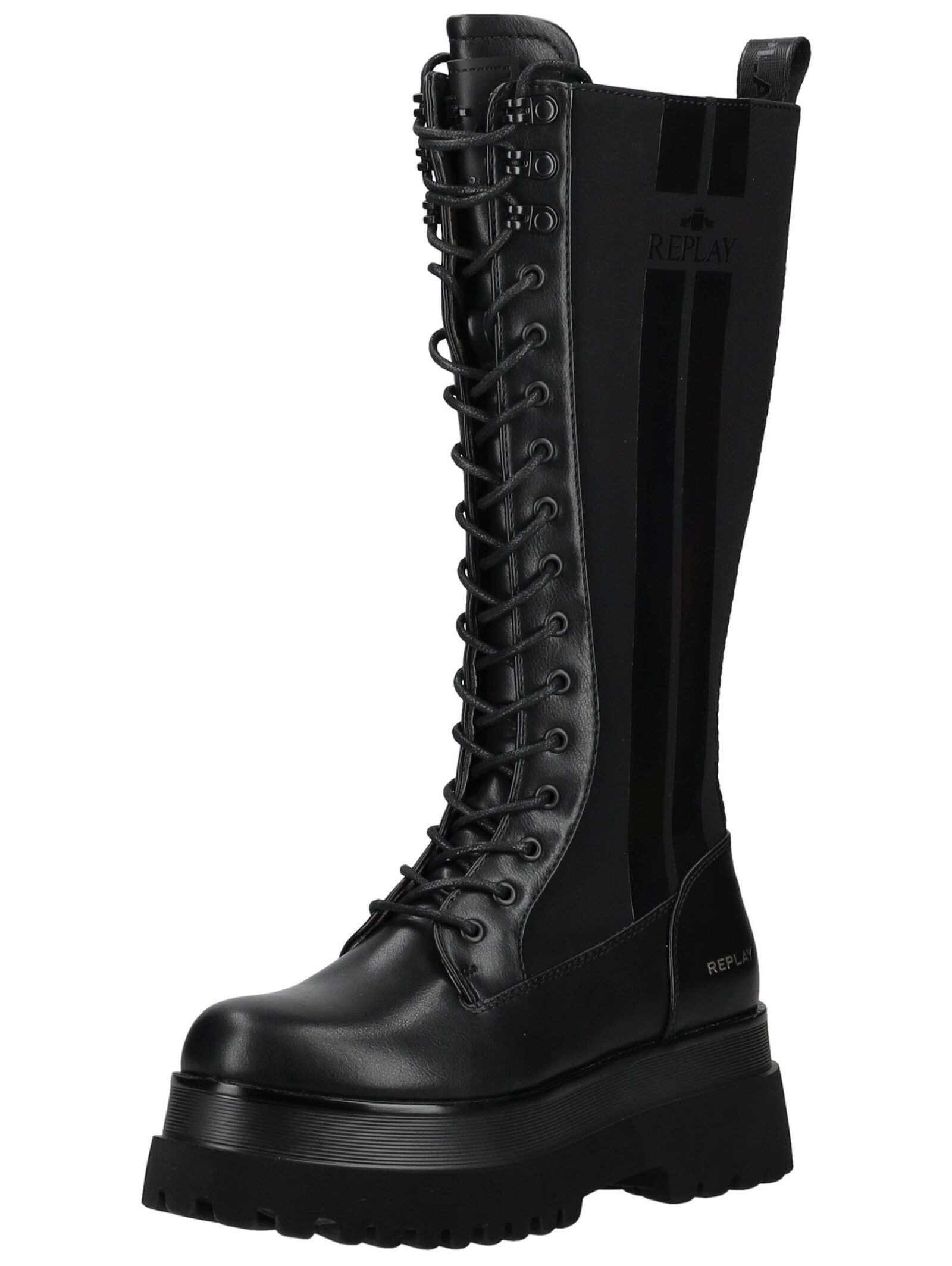 Replay Replay Stiefel Lederimitat/Textil Schnürstiefel günstig online kaufen