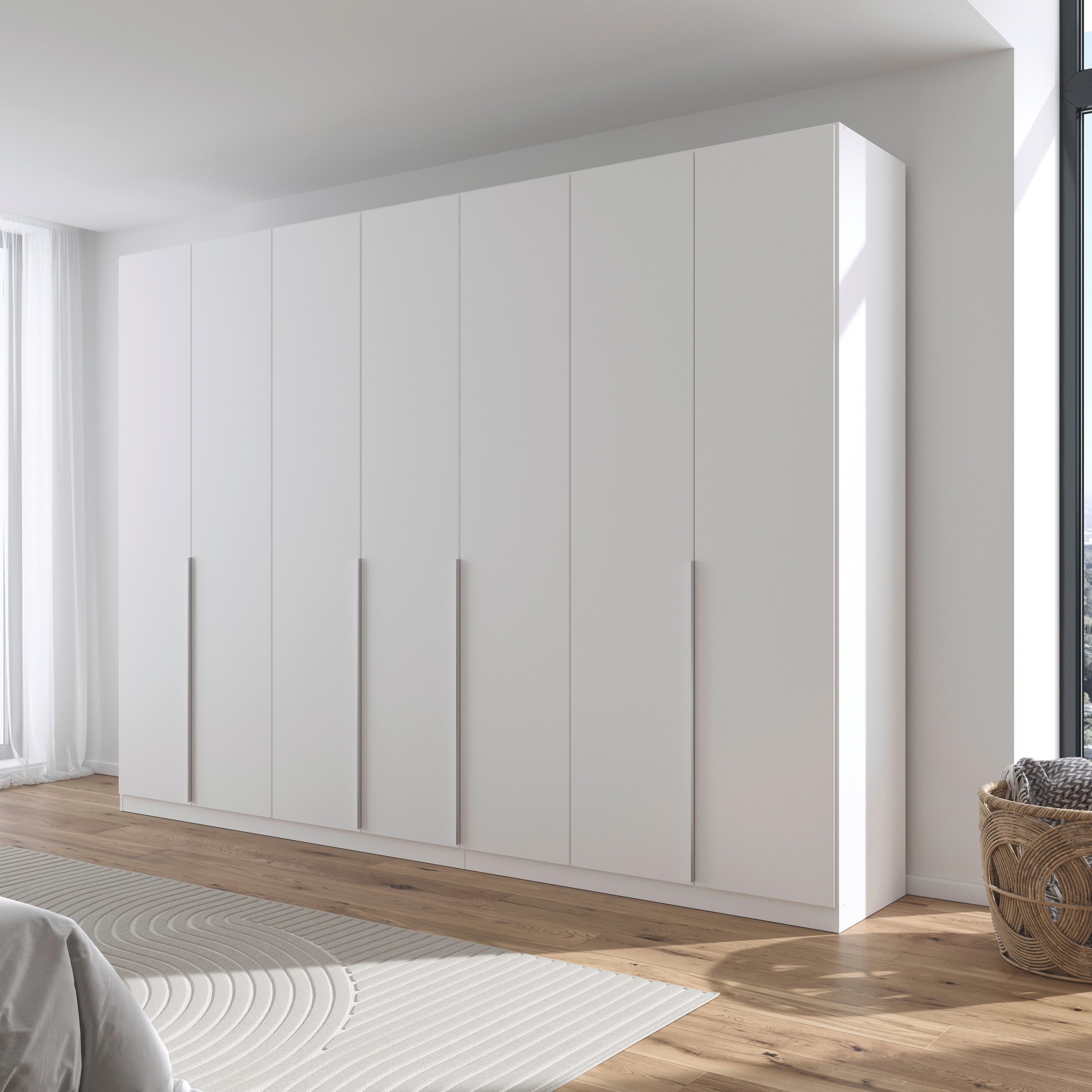 OTTO home Drehtürenschrank Kleiderschrank Schrank Garderobe AGORDO Schlafzimmer (in zwei Griff-Farben, Breiten 91-405 cm, Dekor- oder Hochglanzfront) durchdachte Innenausstattung, in 8 Breiten und 2 Höhen MADE IN GERMANY
