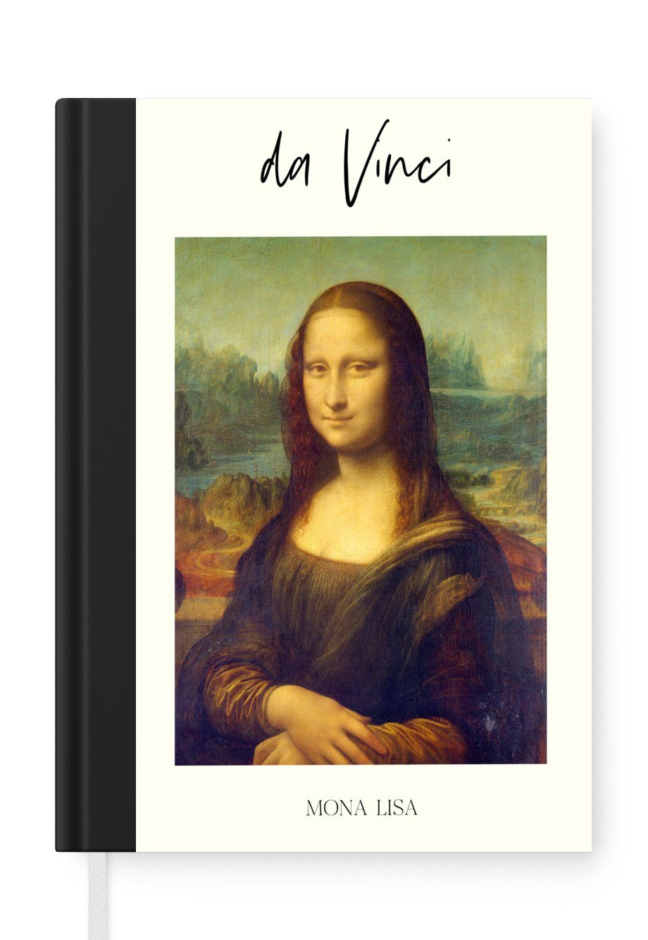 MuchoWow Notizbuch Mona Lisa - Leonardo da Vinci - Kunst, Journal, Merkzettel, Tagebuch, Notizheft, A5, 98 Seiten, Haushaltsbuch