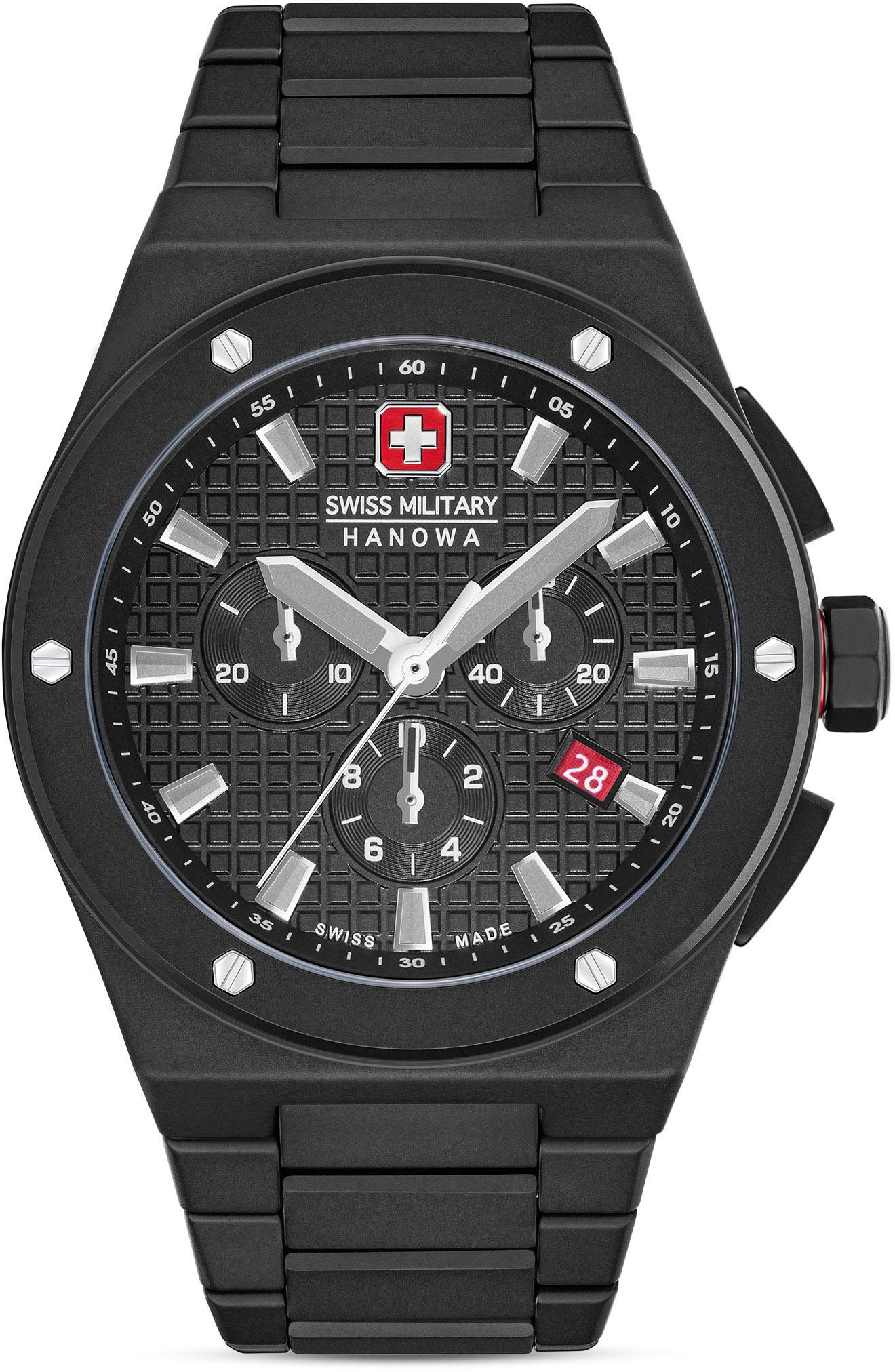 CERAMIC, Swiss SIDEWINDER Chronograph SMWGI0002280 Military Hanowa Schwarz