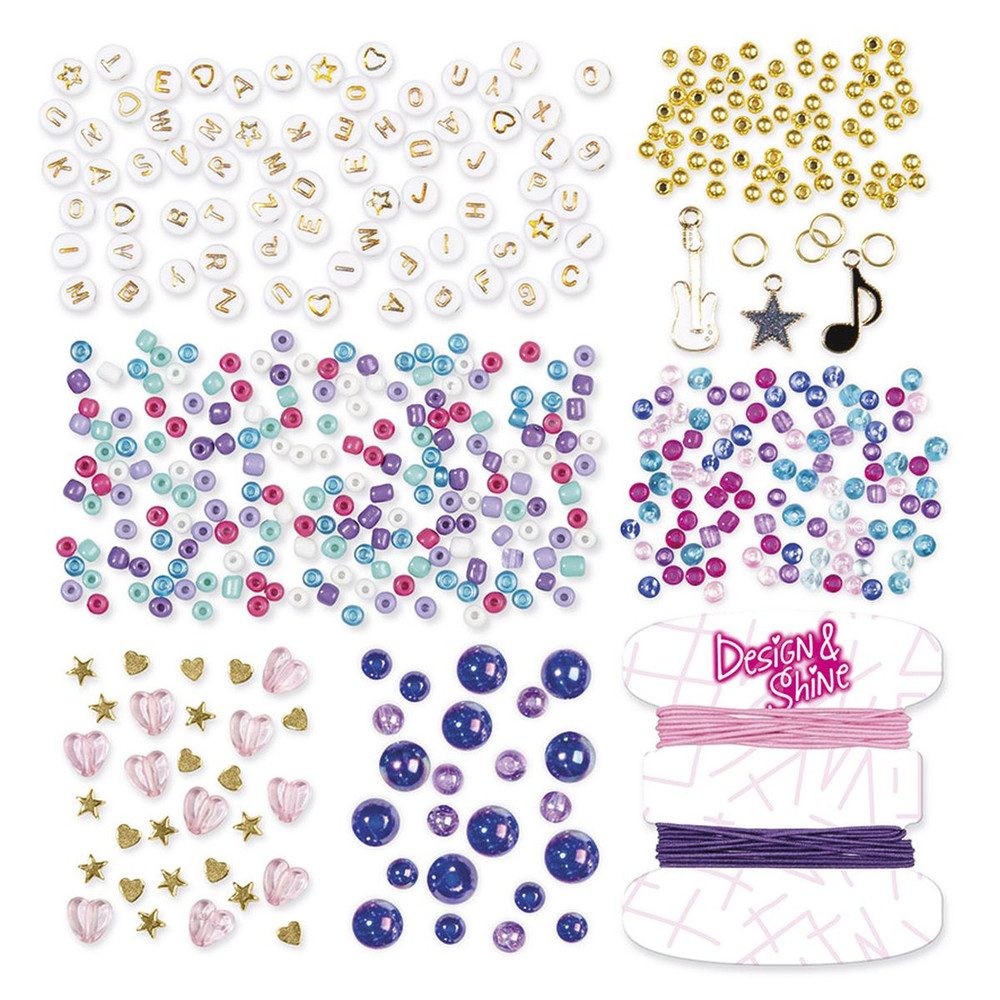 Empeak Kreativset Totum - Disign & Shine - Bastelset Glitzerarmbänder