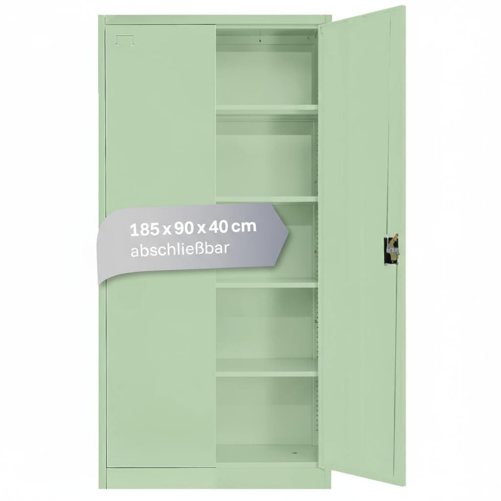 LagerZwei Aktenschrank Stahlschrank 185x90x40 cm (1-St) abschließbar