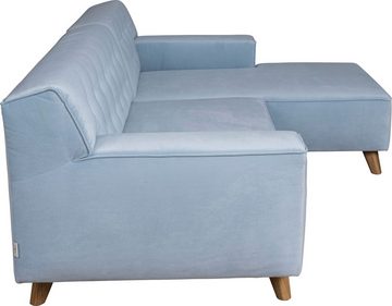 TOM TAILOR HOME Ecksofa NORDIC CHIC, mit Knöpfung, Füße Buche natur, Breite 236 cm