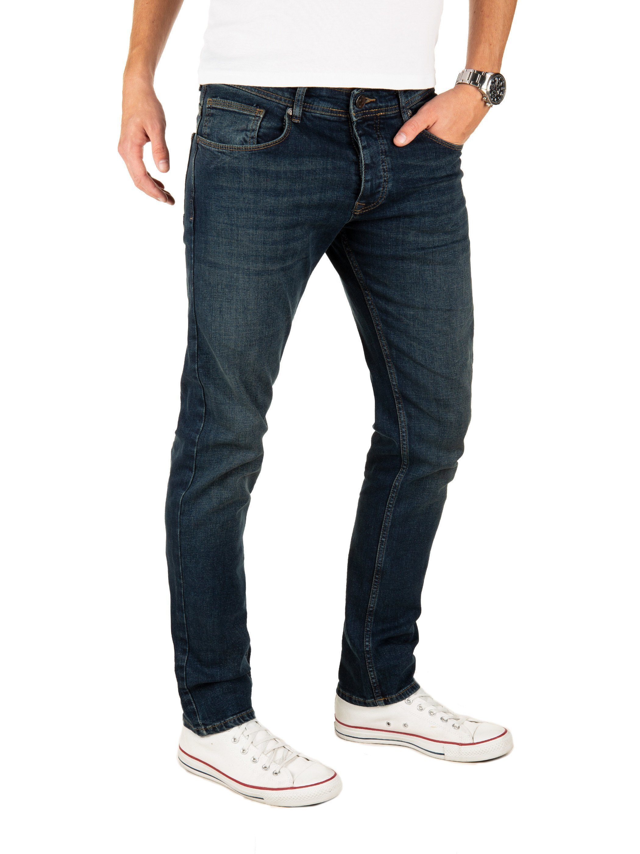 Yazubi Slim-fit-Jeans Edvin Jeans Blau (dark denim 194118)