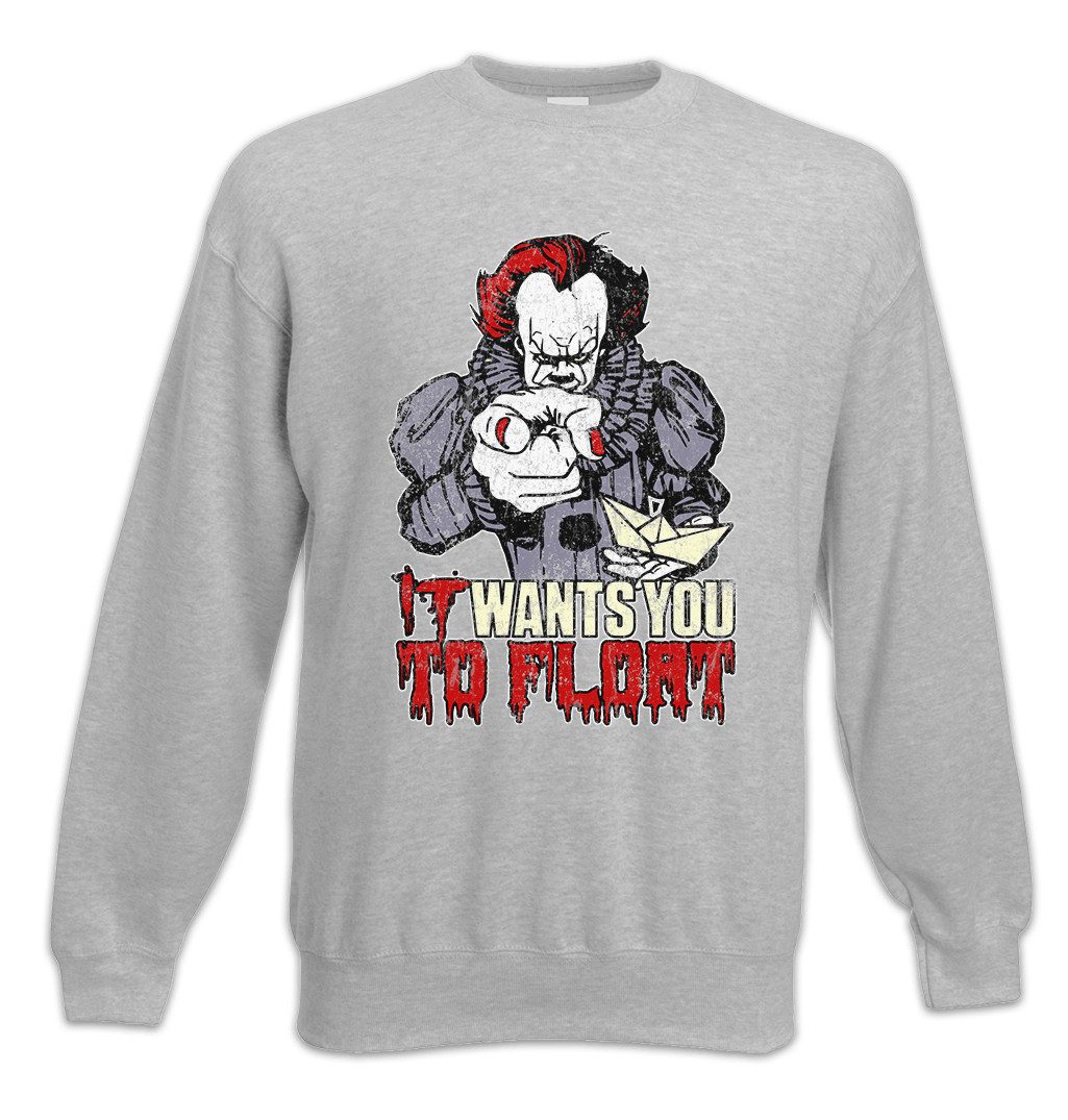 Sweatshirt It Wants You To Float Sweatshirt Movie Horror Clown Pennywise Stephen