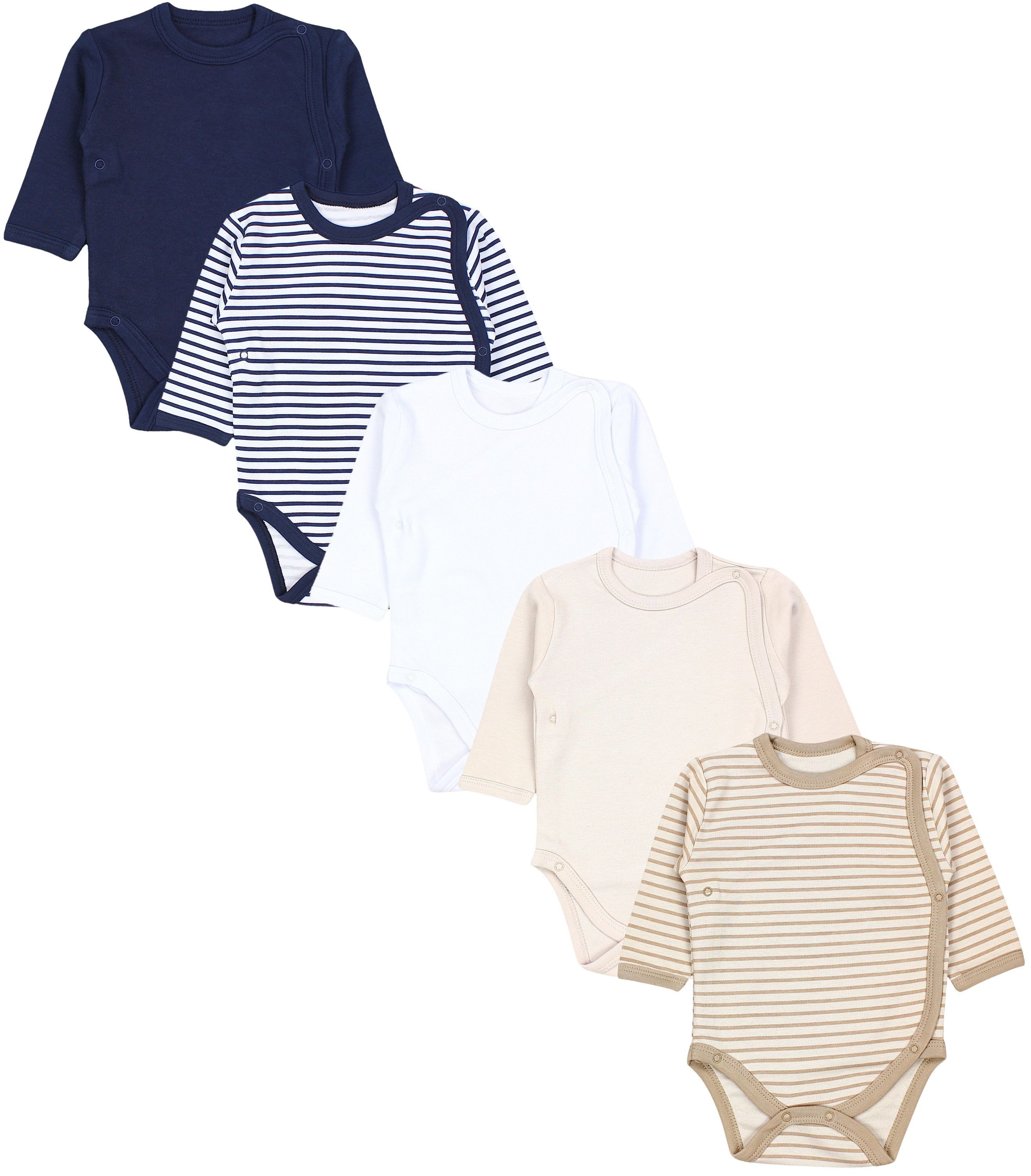 Streifen Hellbeige Dunkelblau