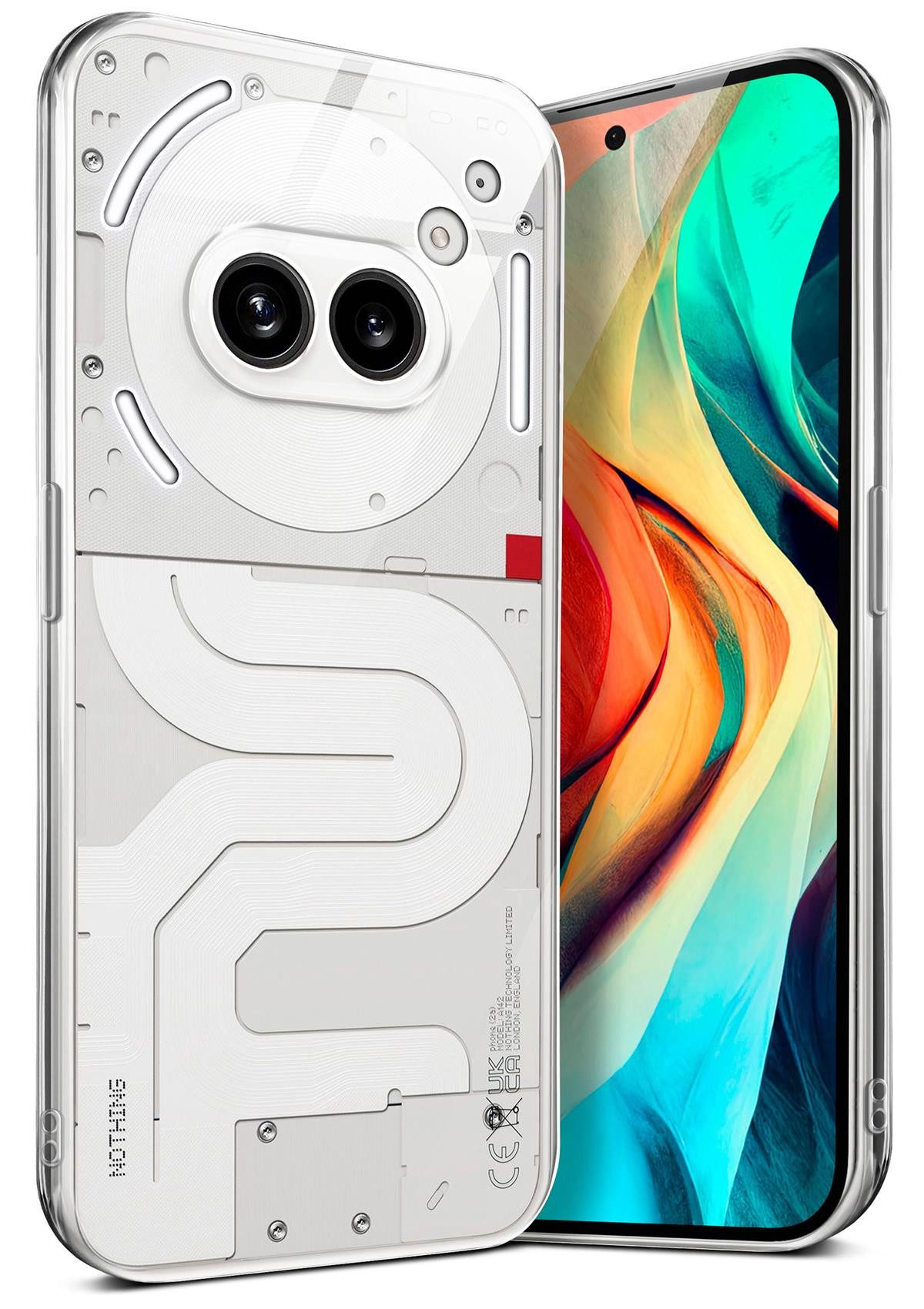moex Handyhülle moex® Aero Case für Nothing Phone (2a), Hülle Silikon durchsichtig, Clear Schutzhülle Transparent Silikonhülle