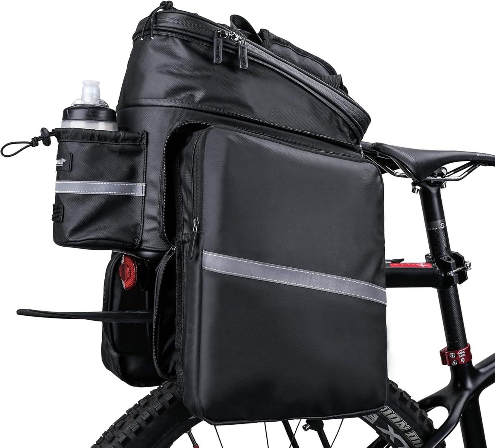 Fahrrad-Gepäckträger Erweiterbare Gepäckträgertasche für Fahrrad 11-30L Wasserdicht mit