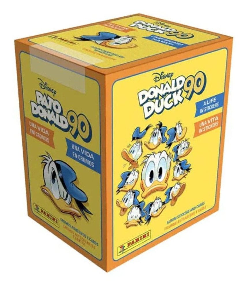 Panini Sticker Donald Duck 90 Sticker & Trading Card Collection Display (36)