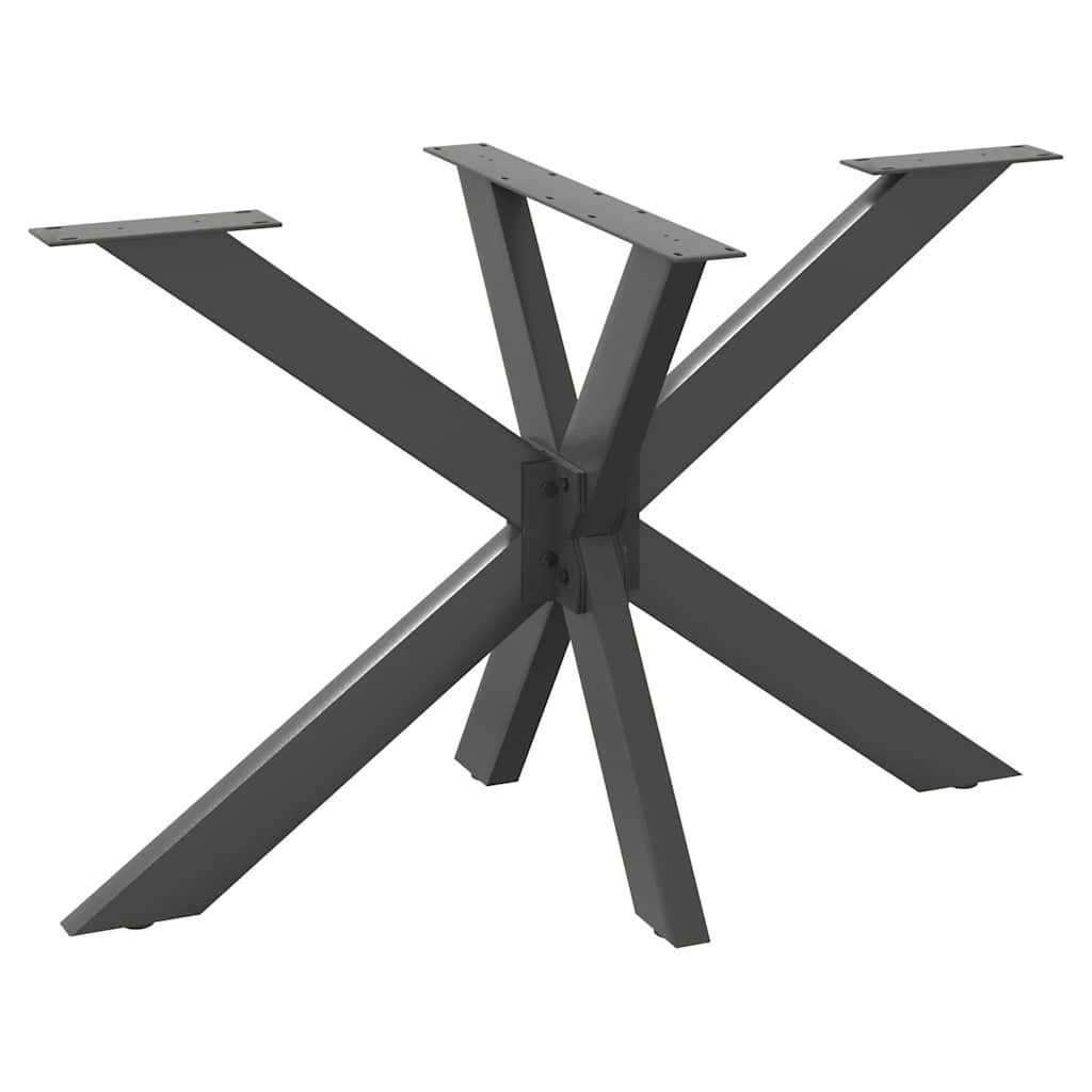 Tischgestell Esstischbein in Spinnenform Anthrazit 120x68x72-73 cm Stahl