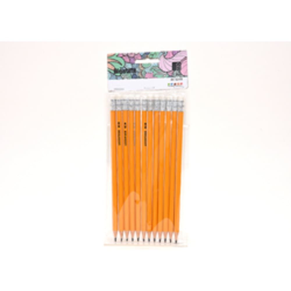 HundB Bleistift 12 Bleistifte mit Radiergummi gespitzt HB Schwarz, (Stück, 12-tlg., Bleistifte), Stifte Schreibwaren Graphitstifte Radierer Schulbedarf