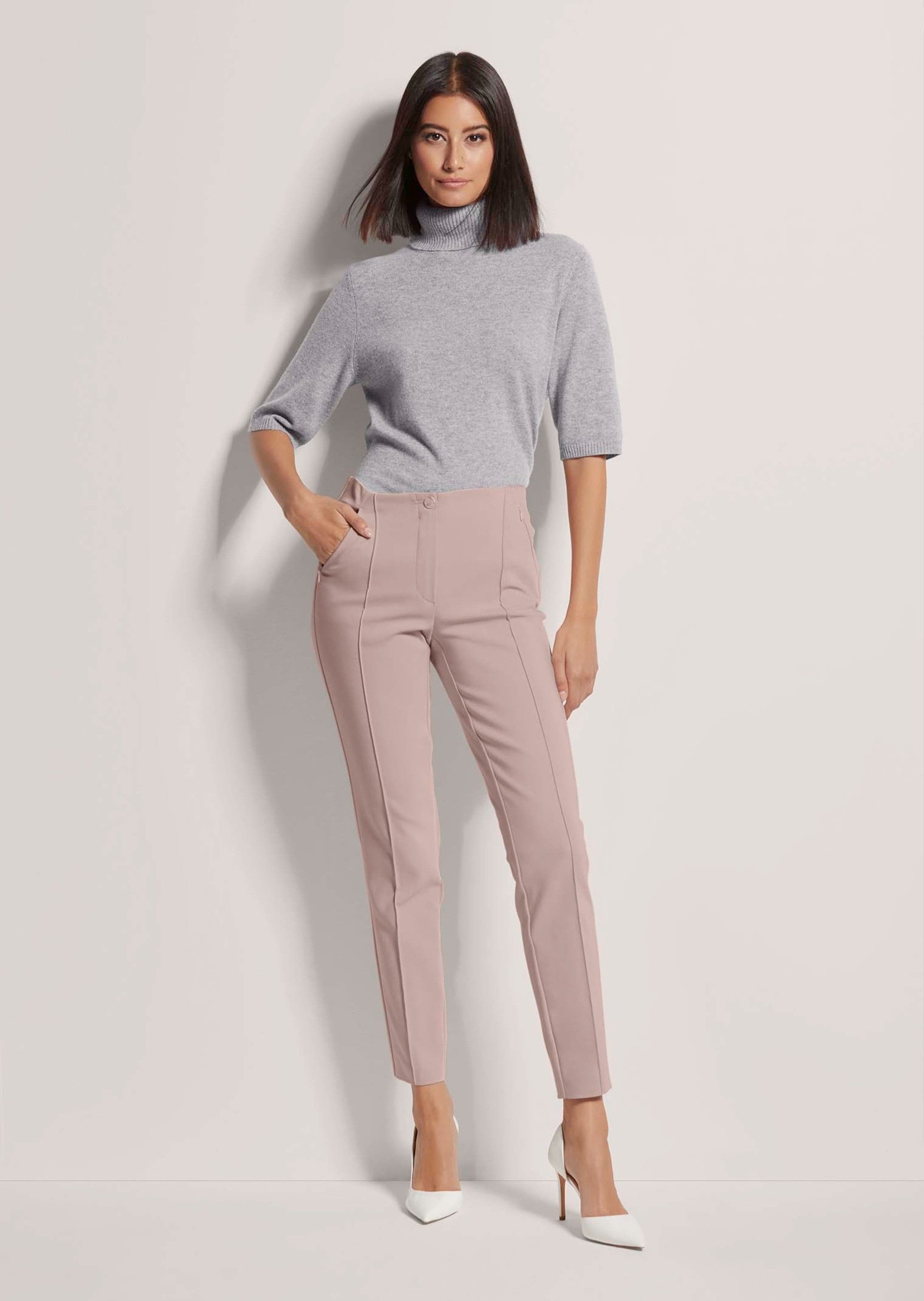 MADELEINE Stoffhose Schlanke Stretch-Hose mit Biesen günstig online kaufen