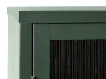 möbelando Highboard BRONCO (B/H/T: 110x140x40 cm), aus Metall in grün