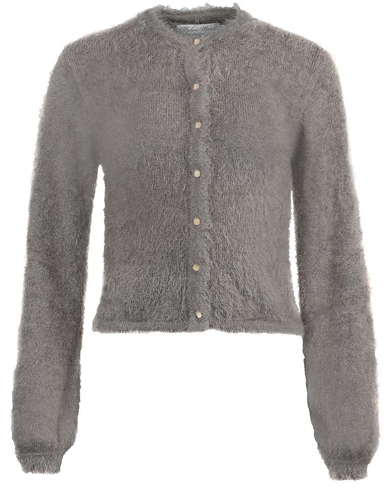 Madame Marie Strickjacke Trachtenstrickjacke Nivora lichtgrau
