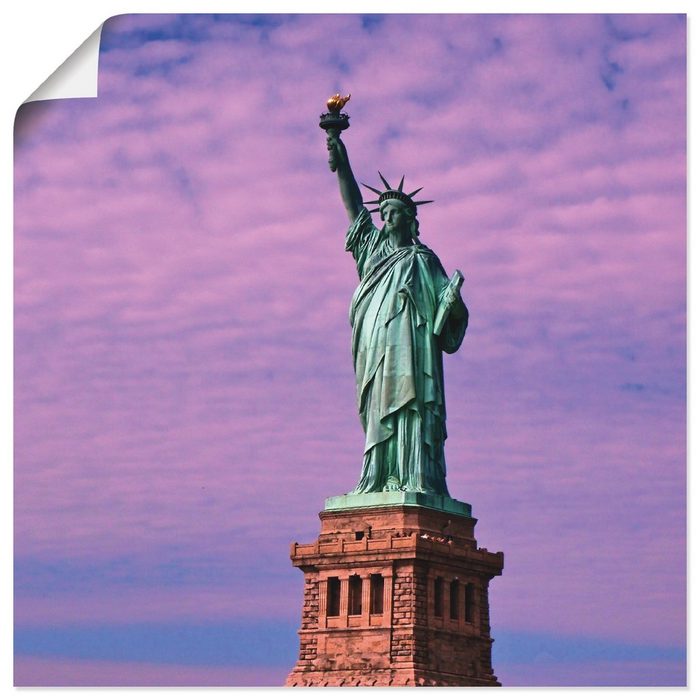 Artland Wandbild Freiheitsstatue Amerika (1 St) als Alubild Leinwandbild Wandaufkleber oder Poster in versch. Größen