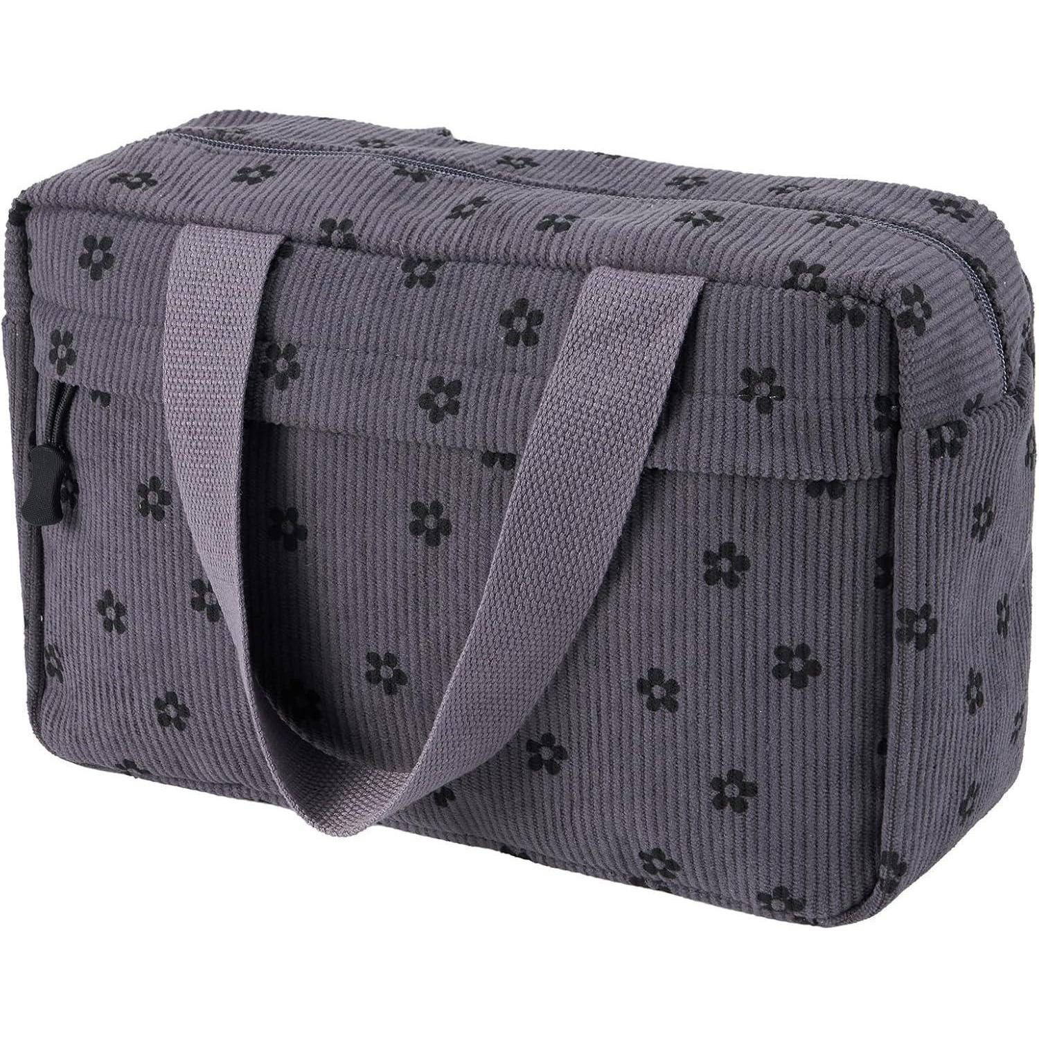Kosmetiktasche Kosmetiktasche Cord Damen Reise Makeup Grau-c