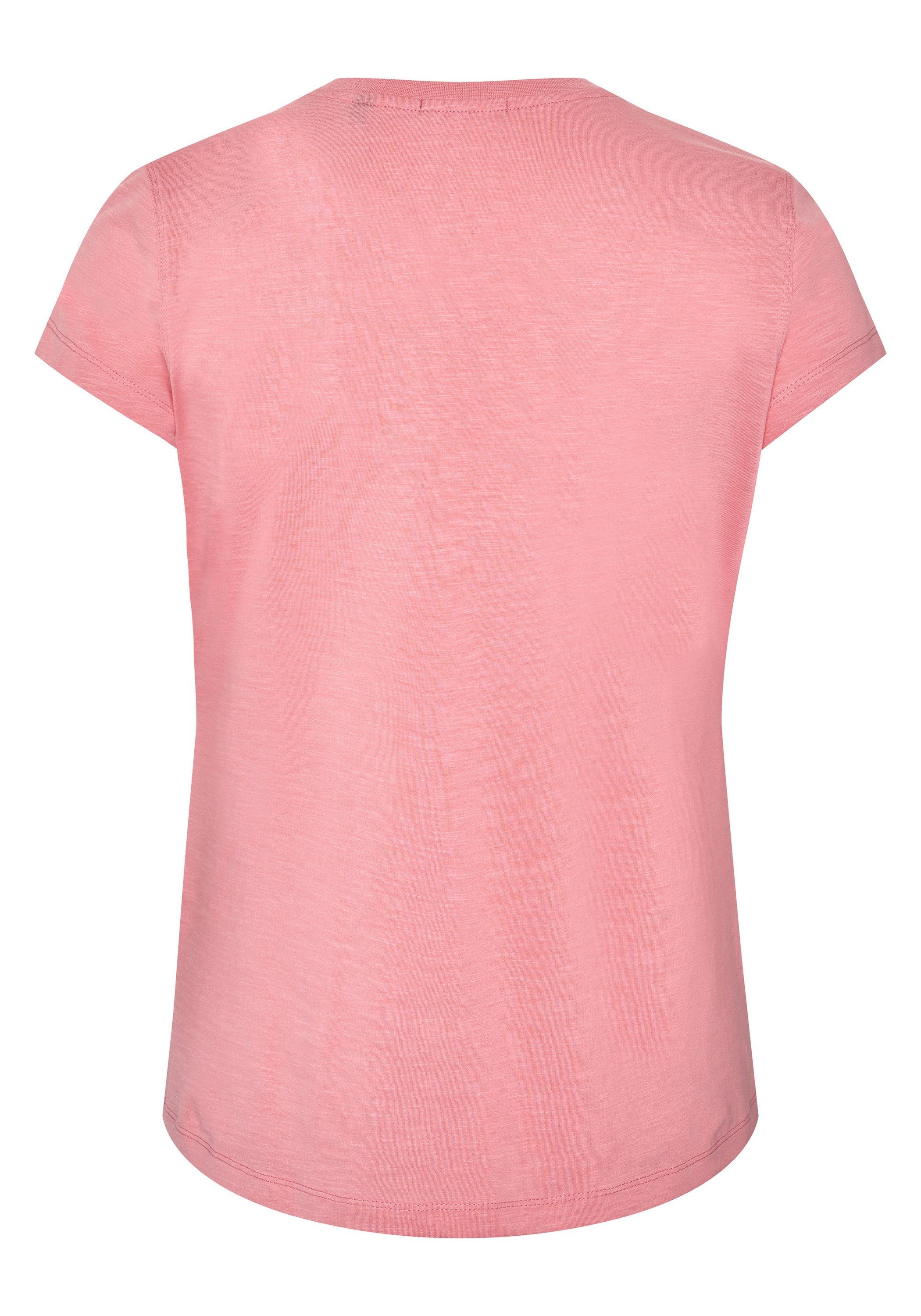 Chiemsee Print-Shirt T-Shirt Salmon Logo-Schriftzug Rose mit 1