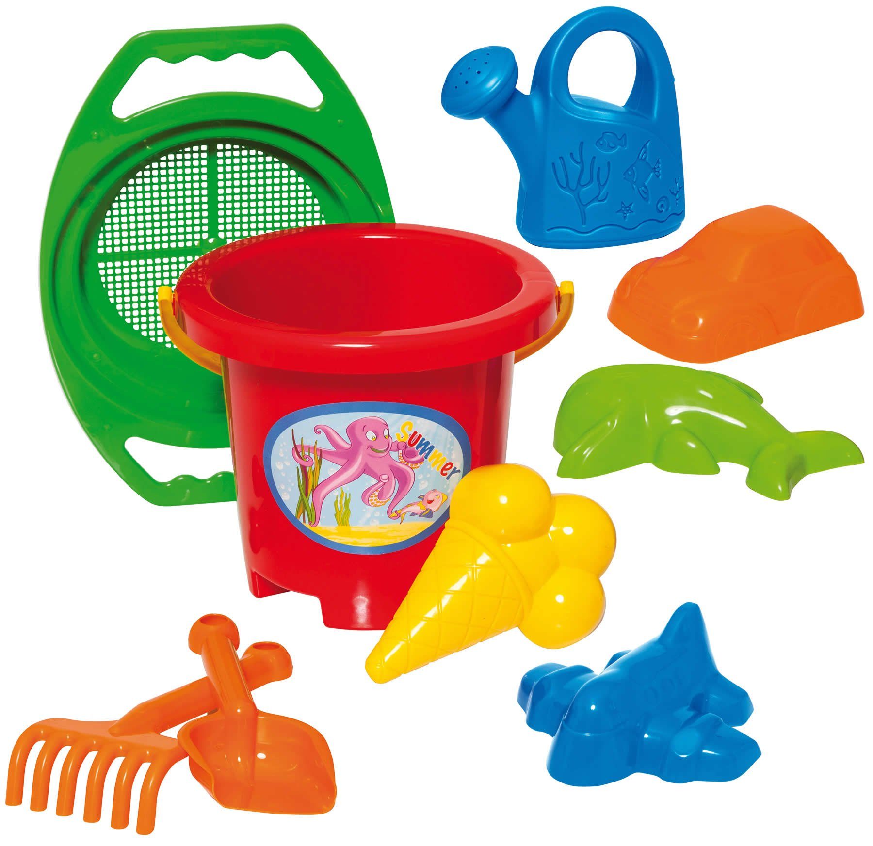 Dohany Sandform-Set Schaufel Rechen Eimer Förmchen günstig online kaufen