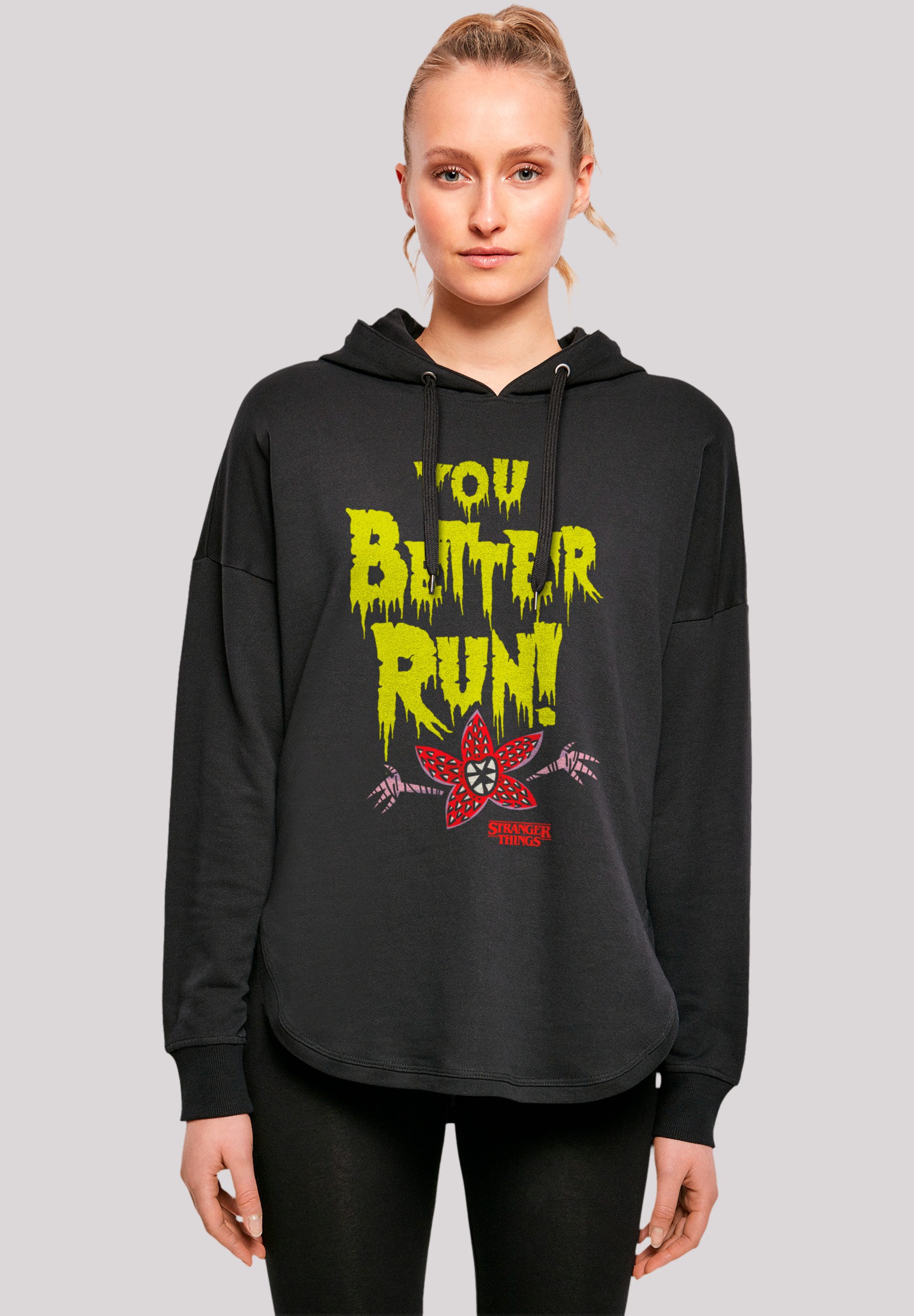 F4NT4STIC Kapuzenpullover Stranger Things You Better Run Netflix TV Series günstig online kaufen