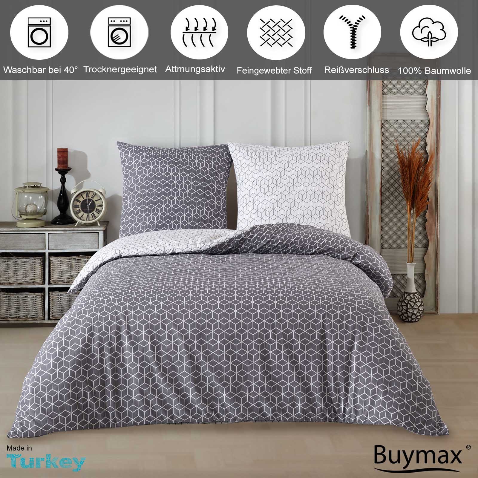 Buymax Bettwäsche Bettbezug Set Sillage 100% Baumwolle, Renforce: 100% Baum günstig online kaufen