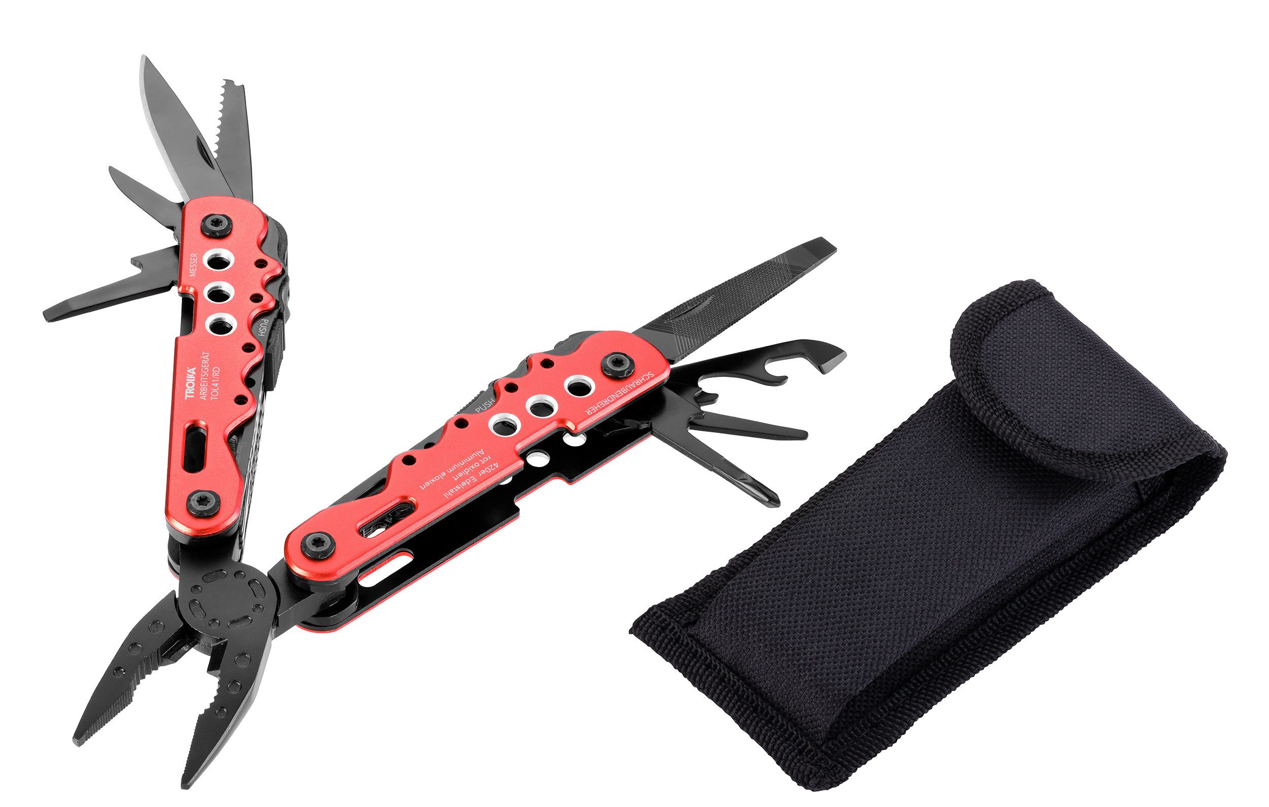 TROIKA Multitool Multifunktionswerkzeuge aus Edelstahl, verschiedene Anwendungsgebiete