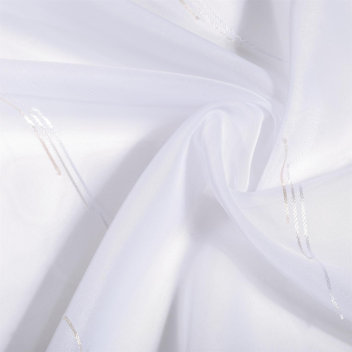 Gerster Gardine Gerster Store Monika mit Faltenband 200% Zugabe B, transparent