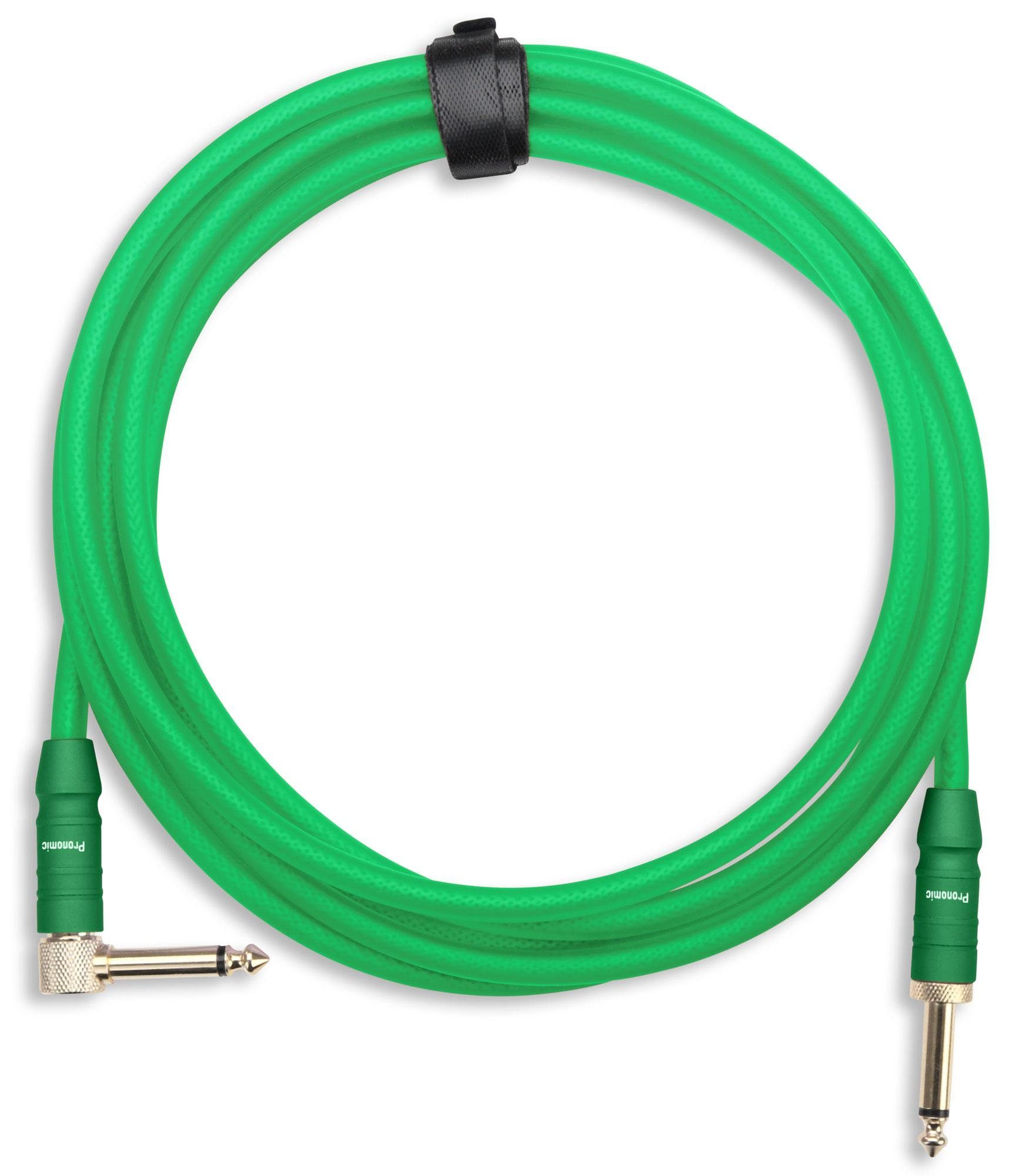 Pronomic INST-A-3 Klinkenkabel 3 m Instrumentenkabel, 6,3mm Klinke, 6,3mm Klinke (300 cm), 24 Karat vergoldet, flexibler und robuster Außenmantel