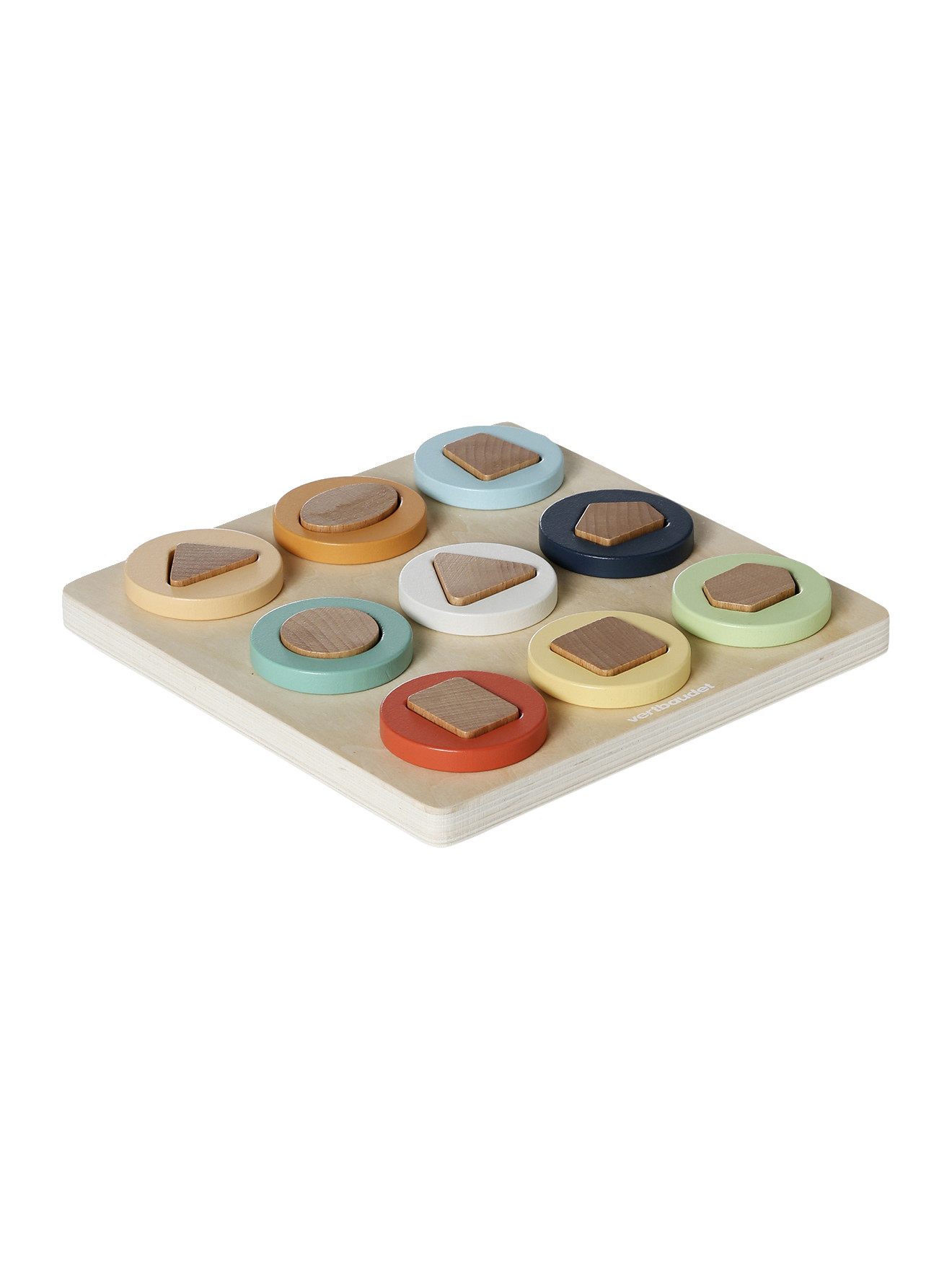 vertbaudet Puzzle Baby 2-in-1-Puzzle / Bauklötze aus Holz FSC®, Puzzleteile, 1er-Pack