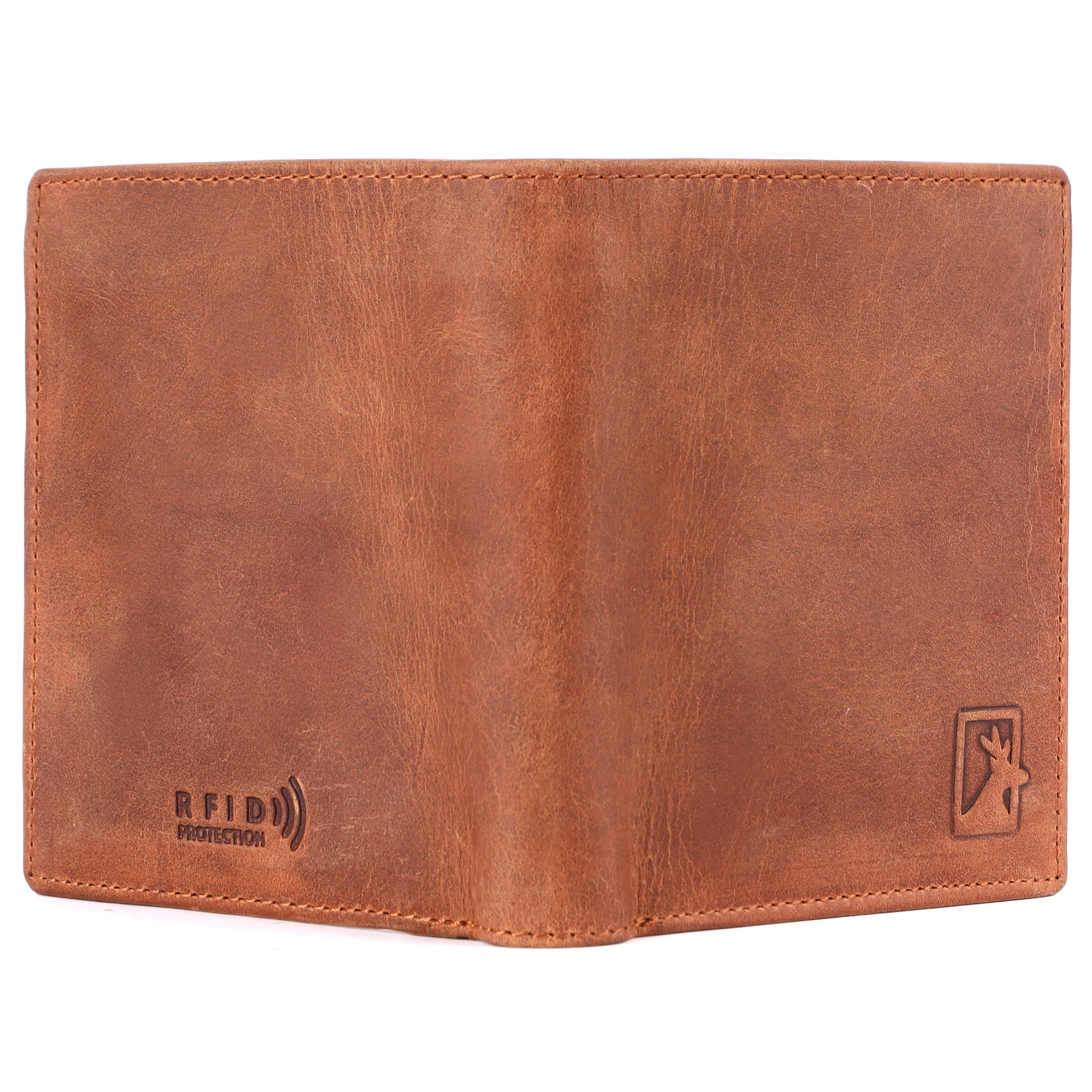 Vintage & für 100% Herren, aus Geschenkbox inkl. integrierter RFID-Schutz Braun Geldbörse Leder, Mercano