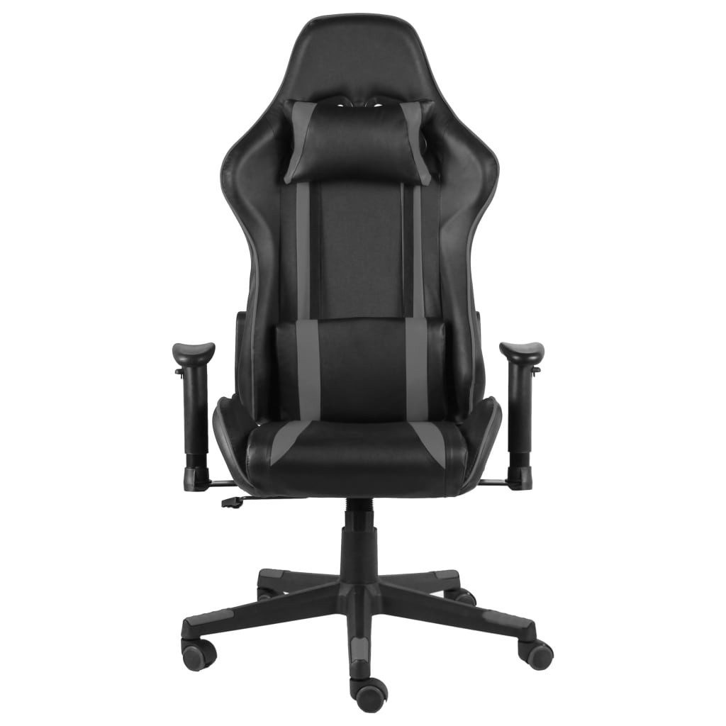 vidaXL Gaming-Stuhl Gaming-Stuhl Drehbar Grau PVC (1 St)