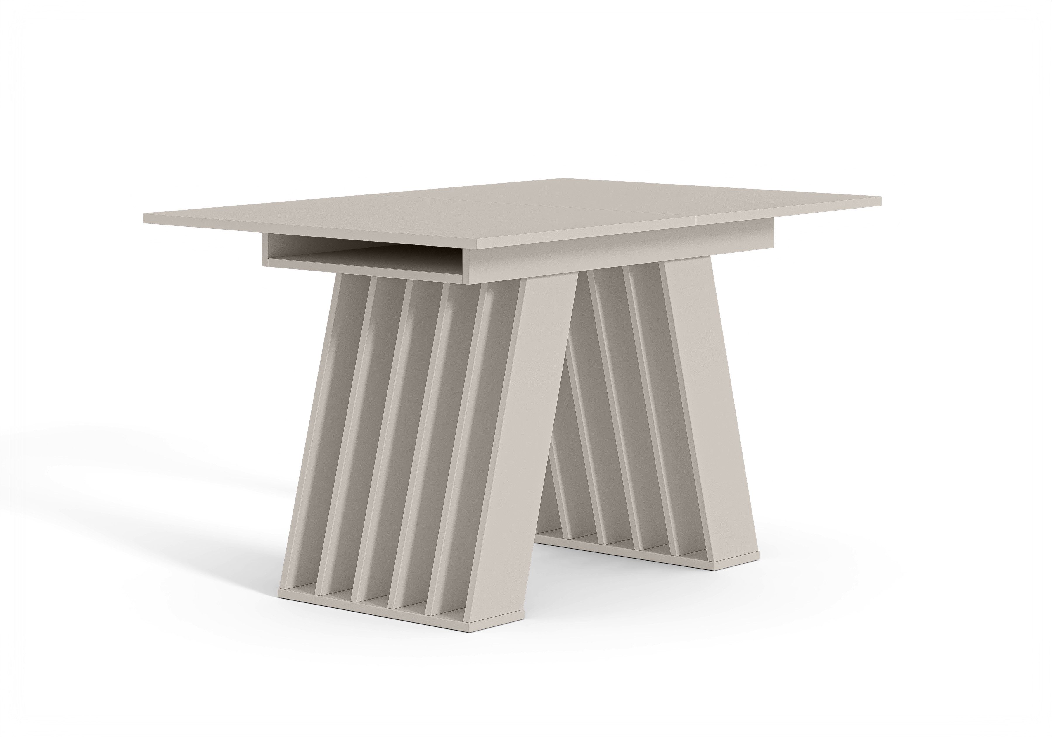 Home Collective Esstisch ausziehbar Tisch Küchentisch Esszimmertisch Ausziehtisch (Esszimmer Küche Wohnzimmer Esstisch erweiterbar), modernes Design mit A-Linie – Bild 5 von 5