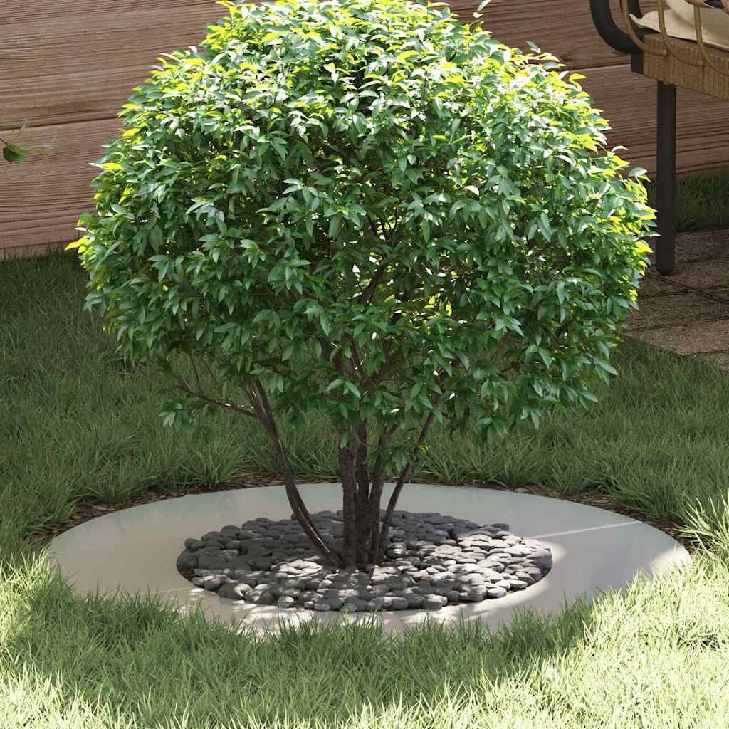 Kunstbaum Bauring 70 x 70 x 1,3 cm Silber, furnicato, Höhe 1.3 cm, Wurzelschutz-Baumring aus verzinktem Stahl für deinen Garten
