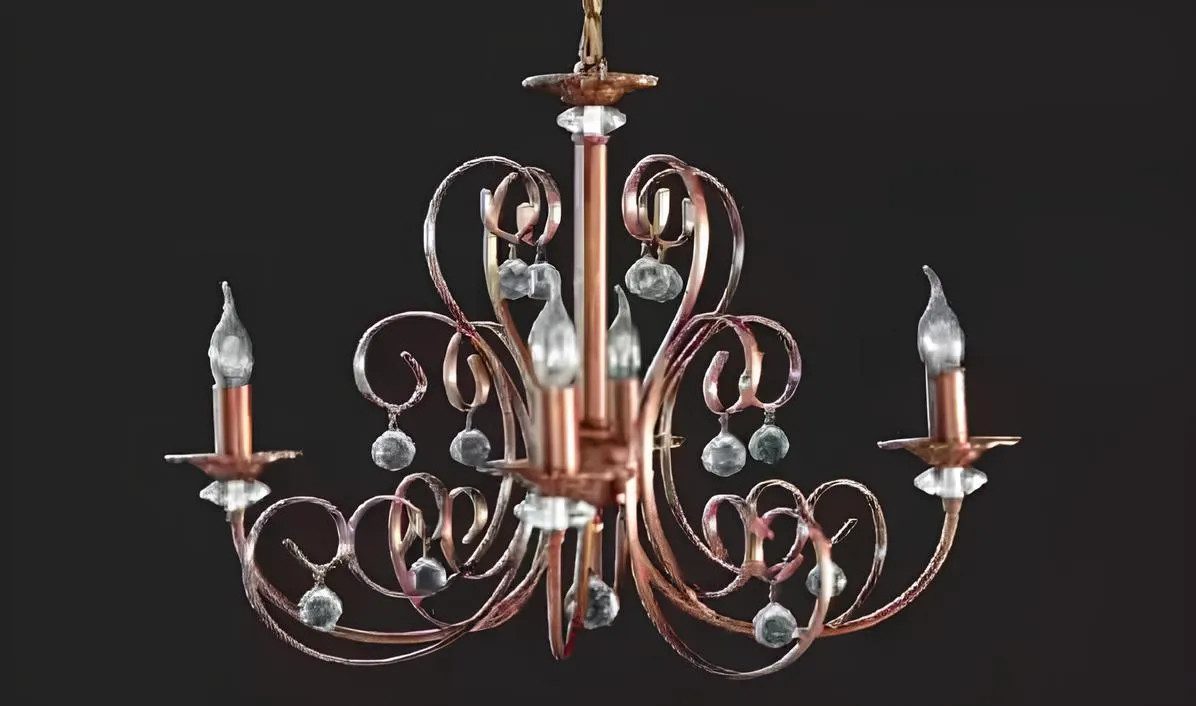 JVmoebel Kronleuchter Eleganter Deckenleuchter aus hochwertigem Glas in edlem Design, Leuchtmittel wechselbar, Made in Europa