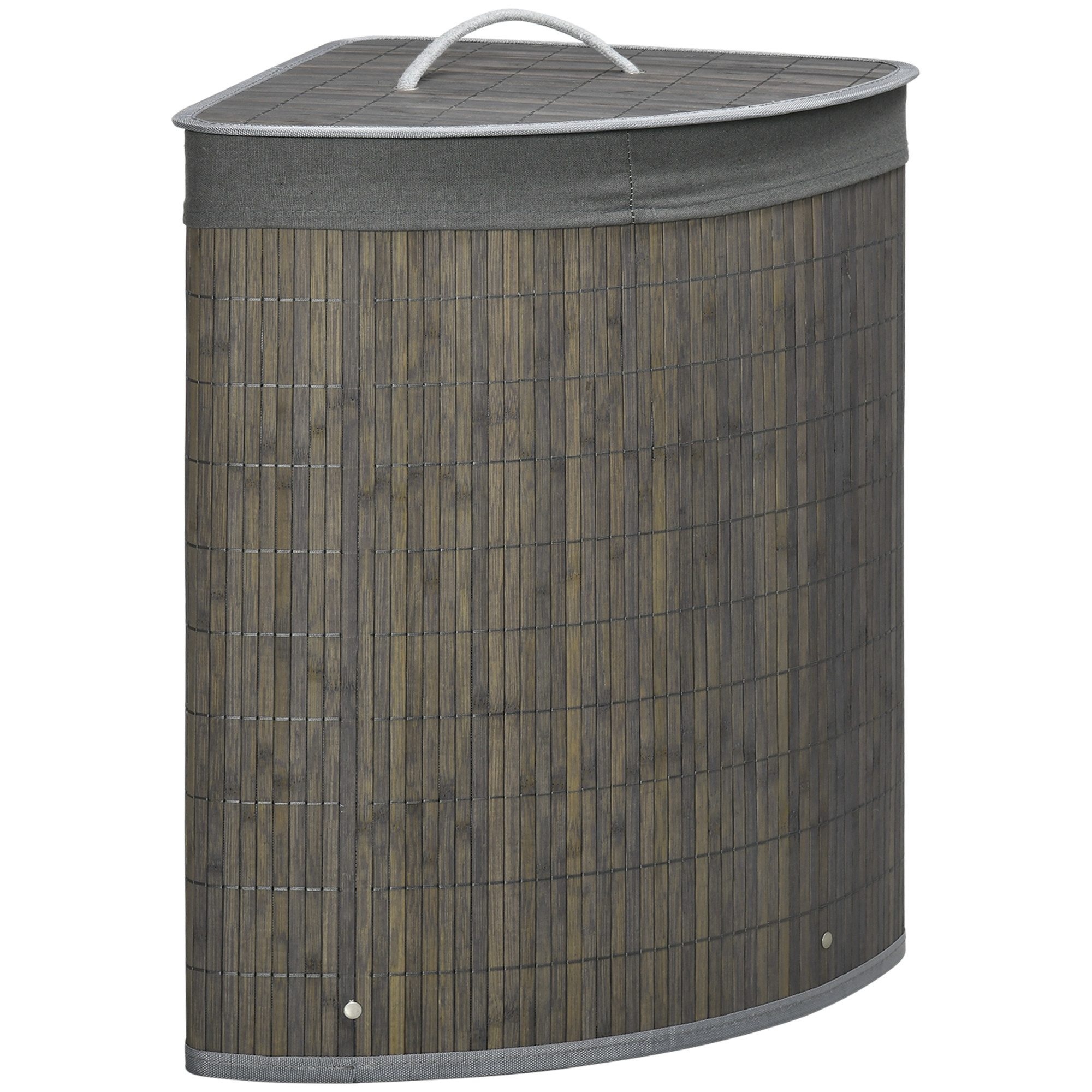 Wäschekorb mit Deckel 55L Laundry Baskets mit Griffen, herausnehmbarer Wäschesack