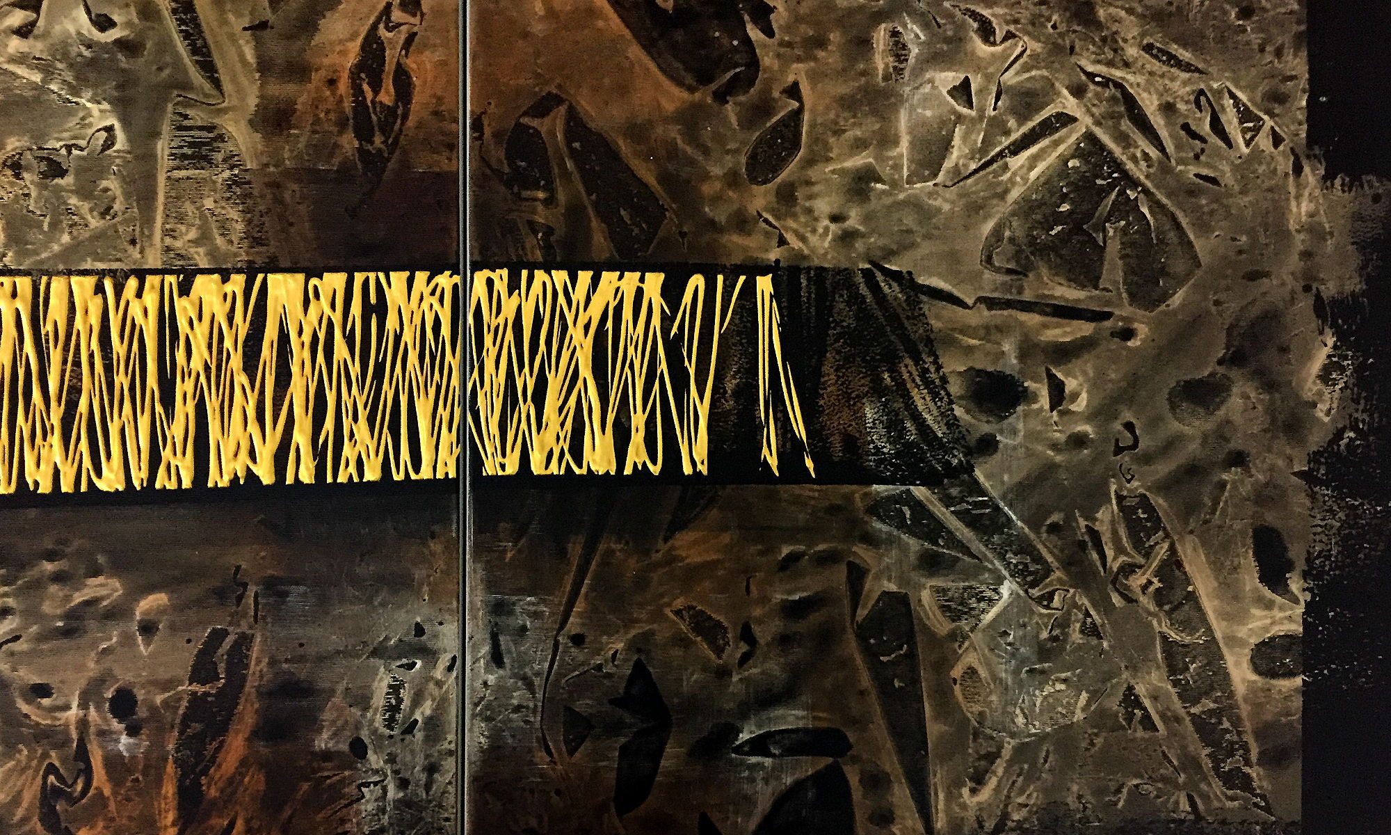 WandbilderXXL Gemälde Depth Of Chaos 180 x 70 cm, Abstraktes Gemälde, handgemaltes Unikat