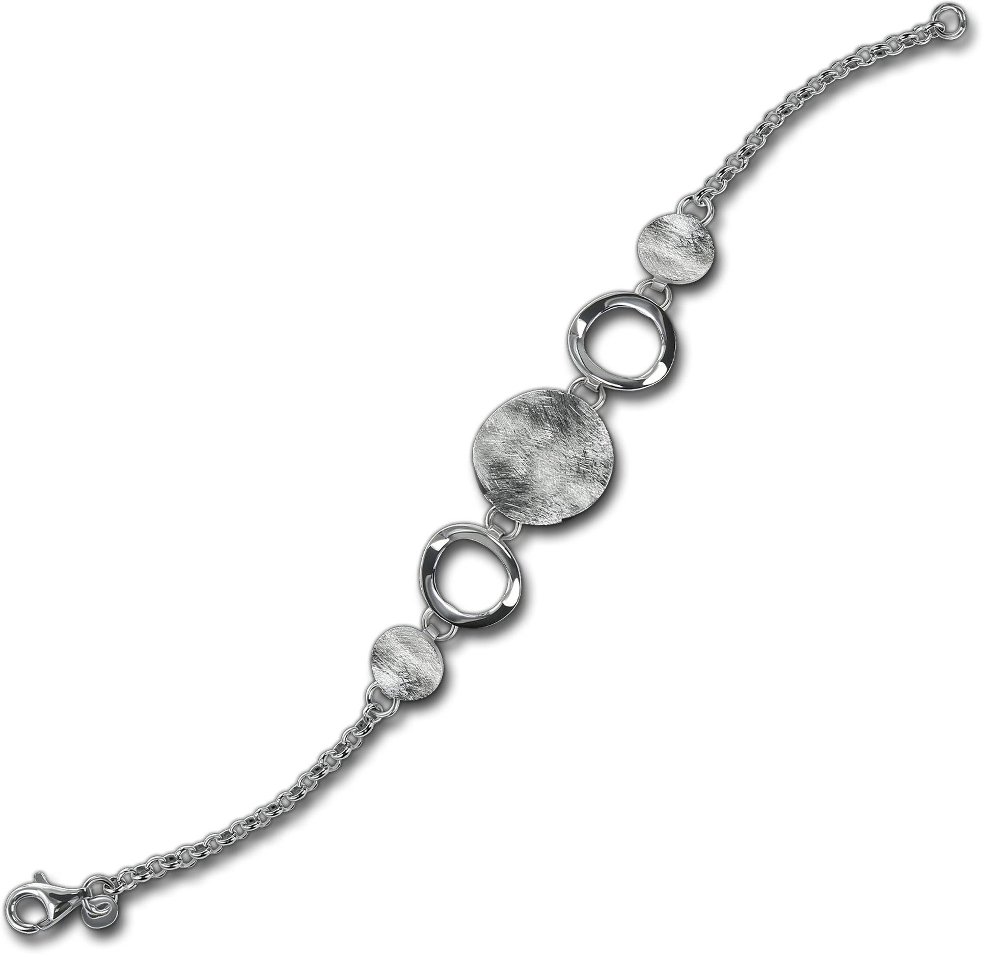 Balia mattiert Silberarmband 18,5cm, Damen (Armband), ca. (Rund) 925 Silber für Armband Silber Balia Armband
