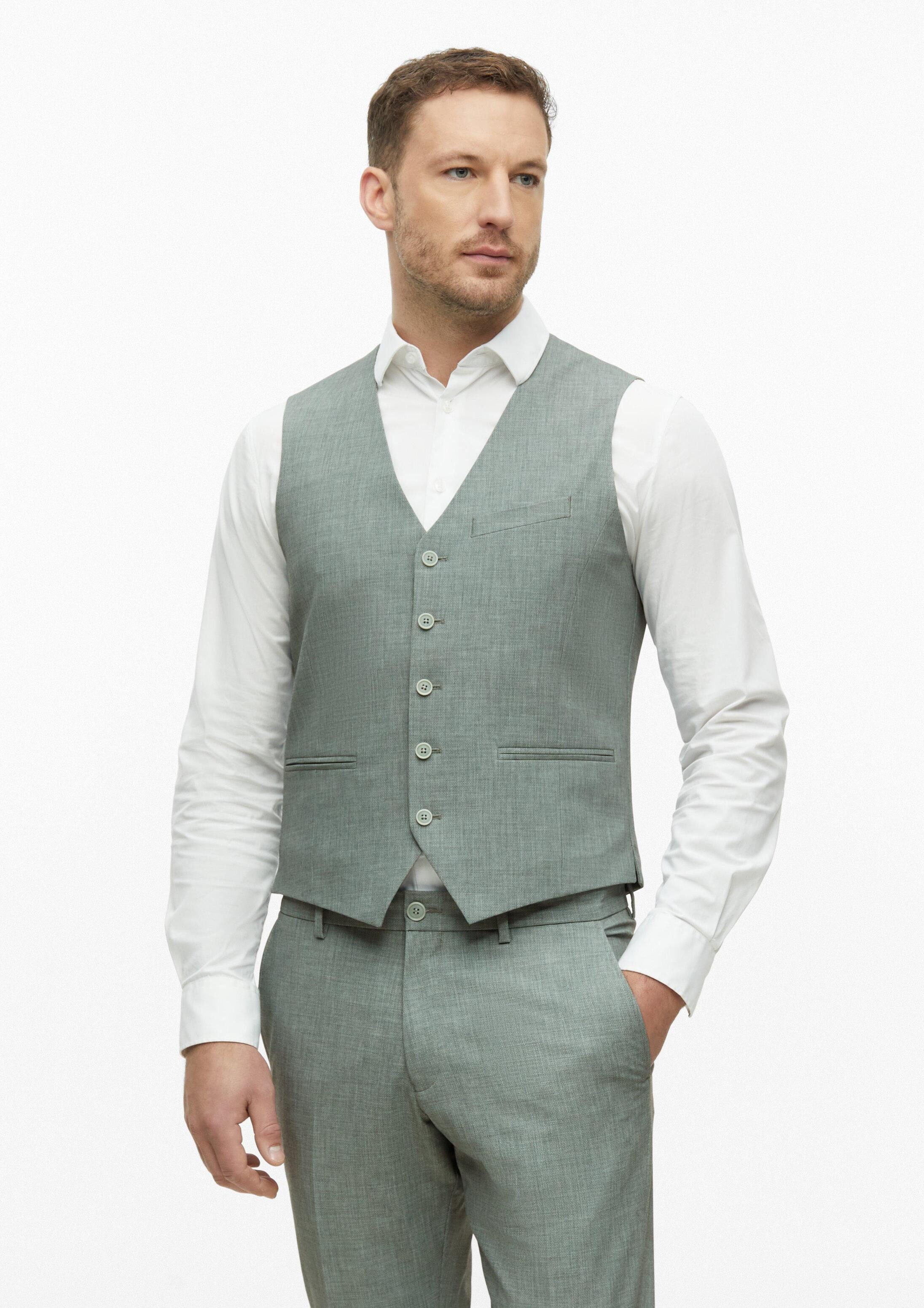 s.Oliver Jackenblazer Indoor-Weste S.OPURE s.O PURE: Weste mit feiner Webstruktur