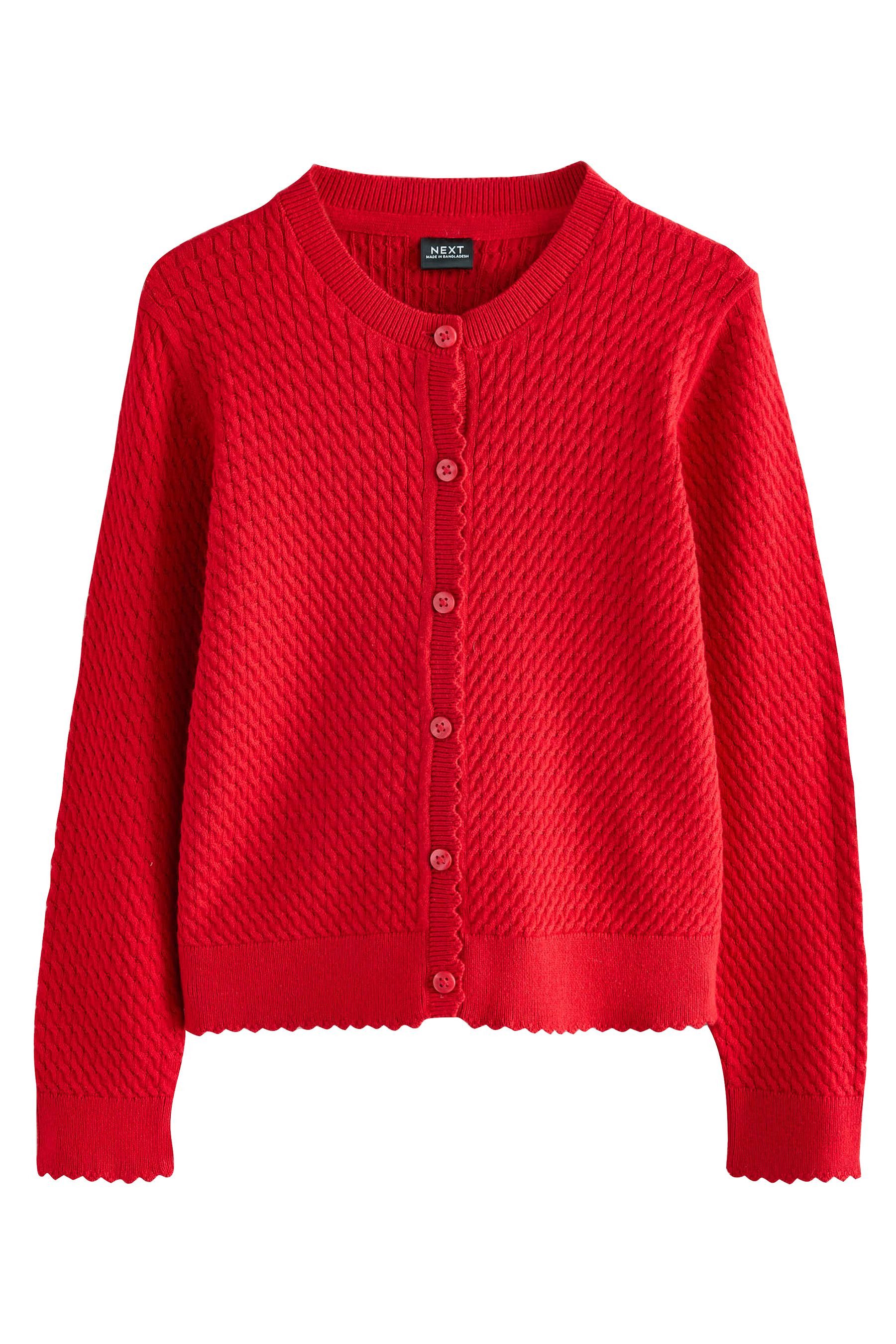 Next Strickjacke Cardigan mit Zopfstrickmuster für die Schule (1-tlg)